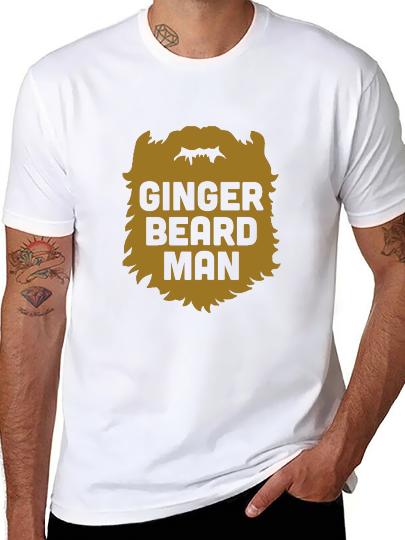 Ginger Beard Man Black T-Shirt