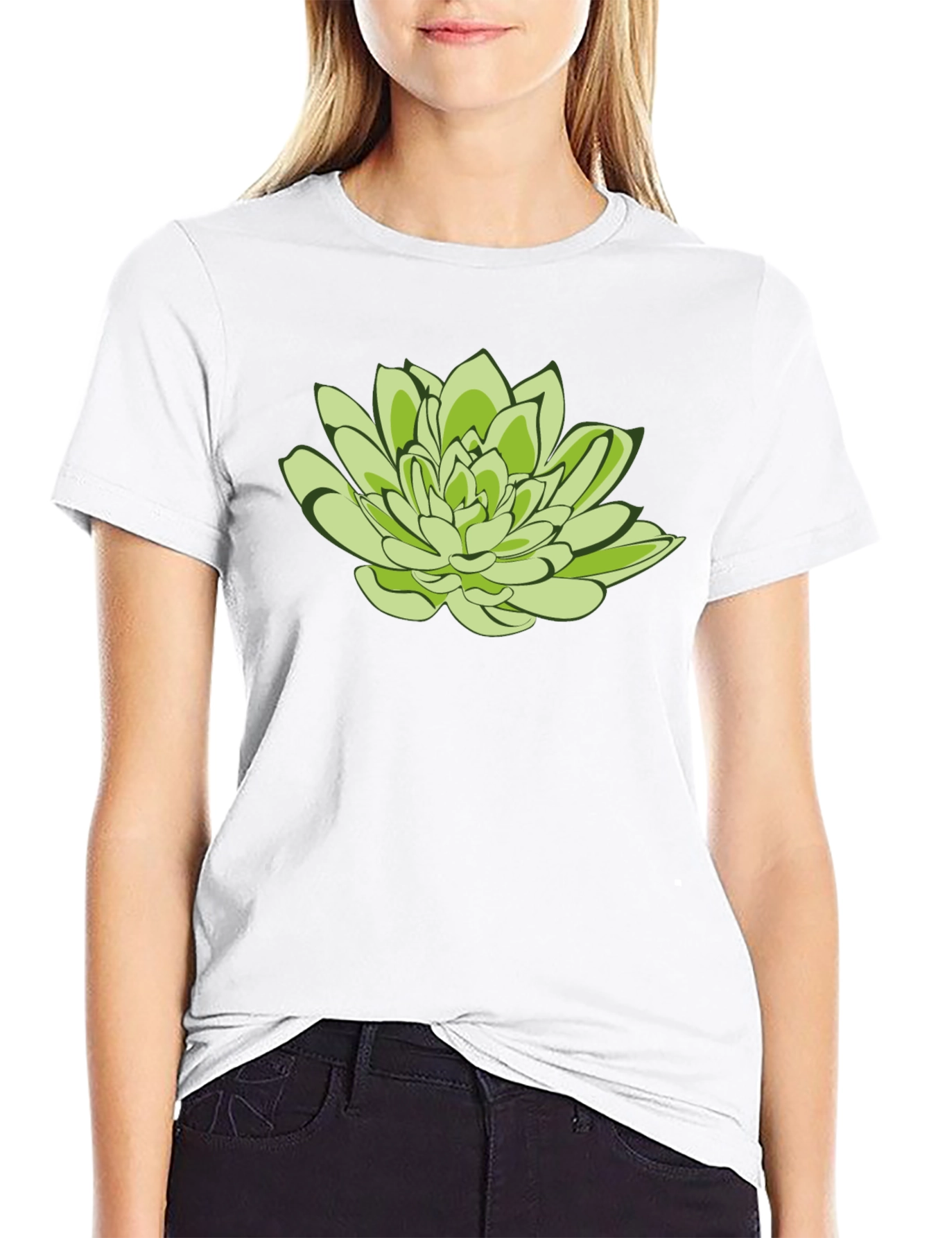 Lotus Graphic Tee - Black Cotton