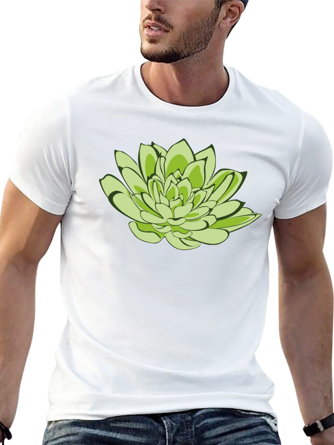Lotus Graphic Tee - Black Cotton