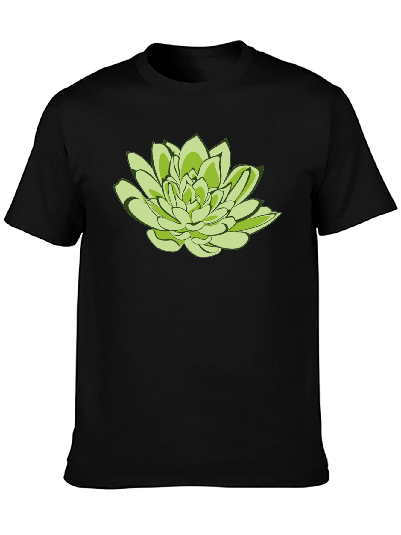 Lotus Graphic Tee - Black Cotton