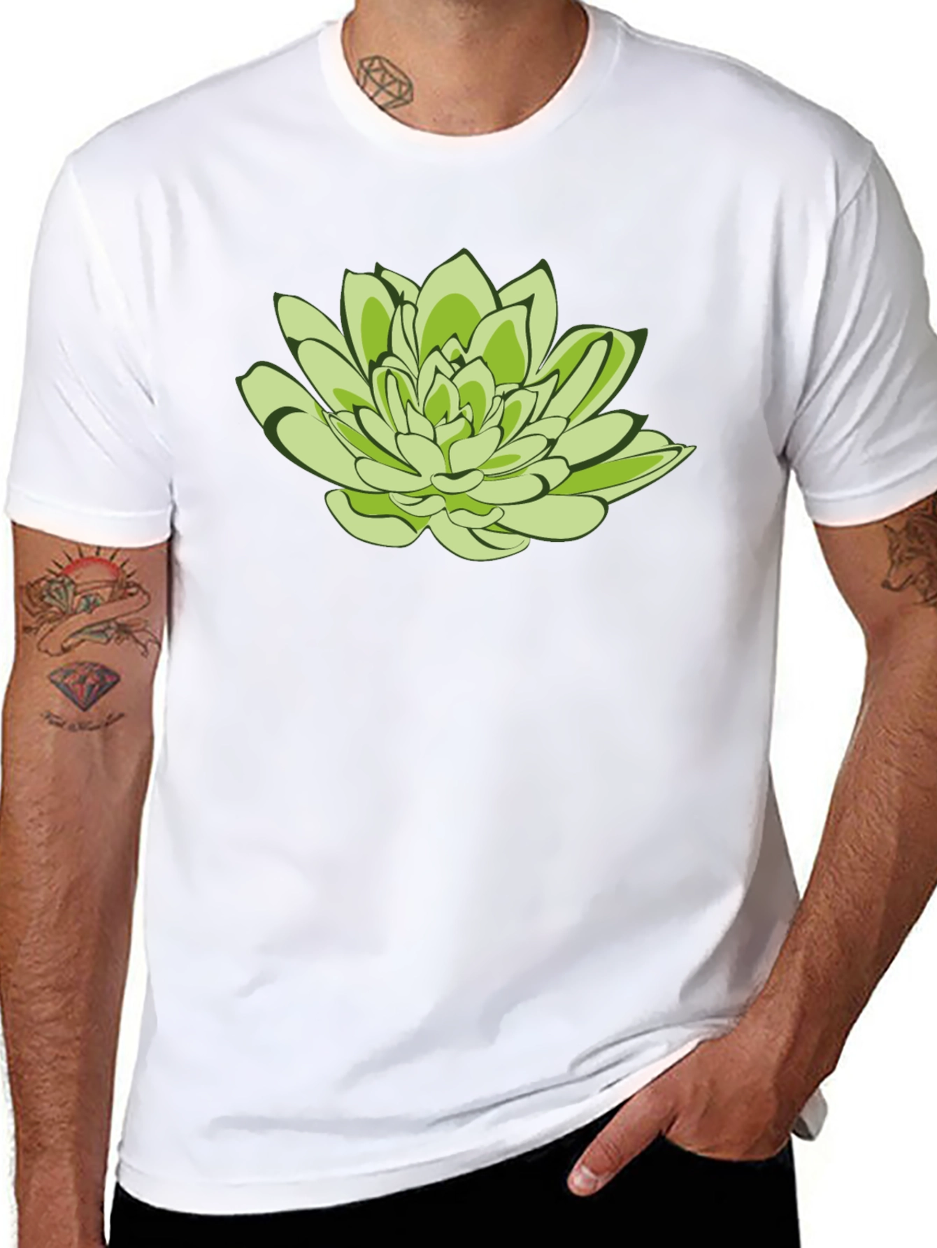 Lotus Graphic Tee - Black Cotton