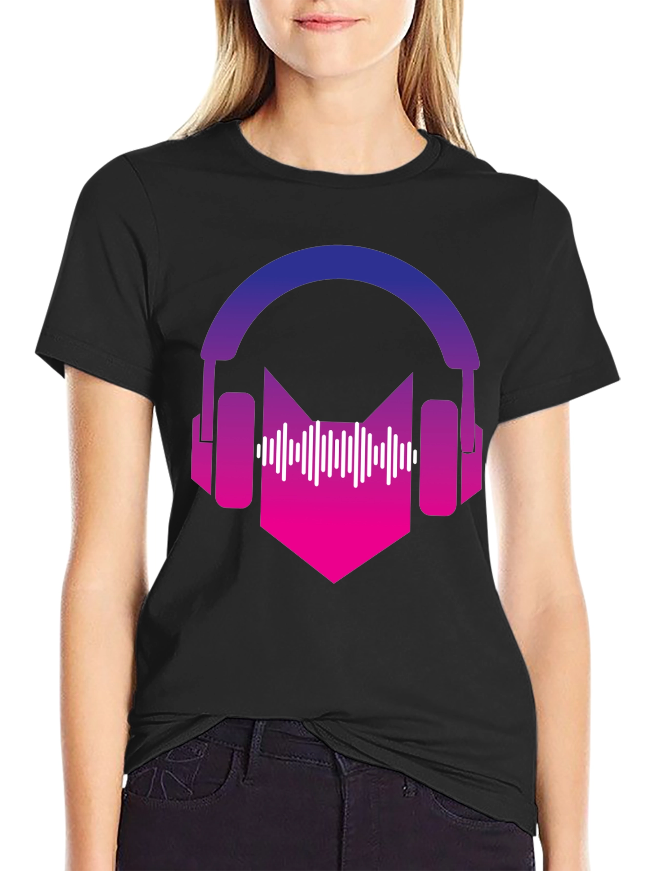 Gradient Headphones Graphic Tee - Music Lovers Apparel