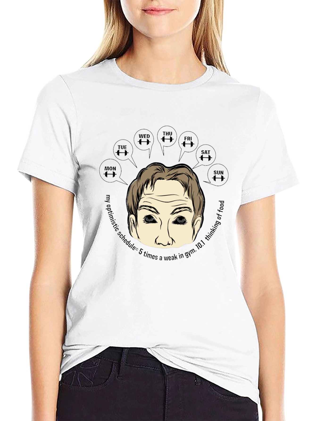 Gym Motivation T-Shirt: My Optimistic Schedule