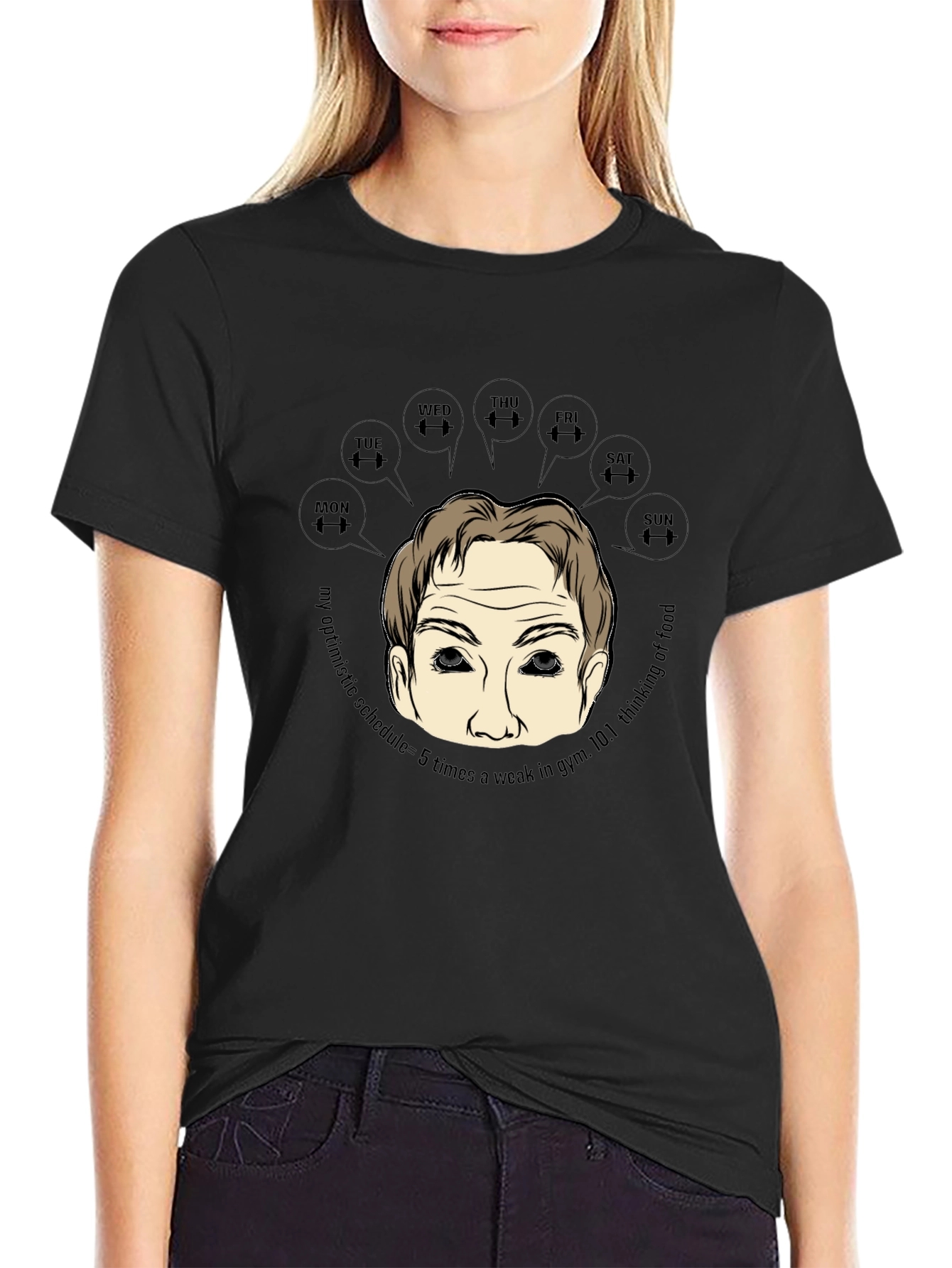 Gym Motivation T-Shirt: My Optimistic Schedule