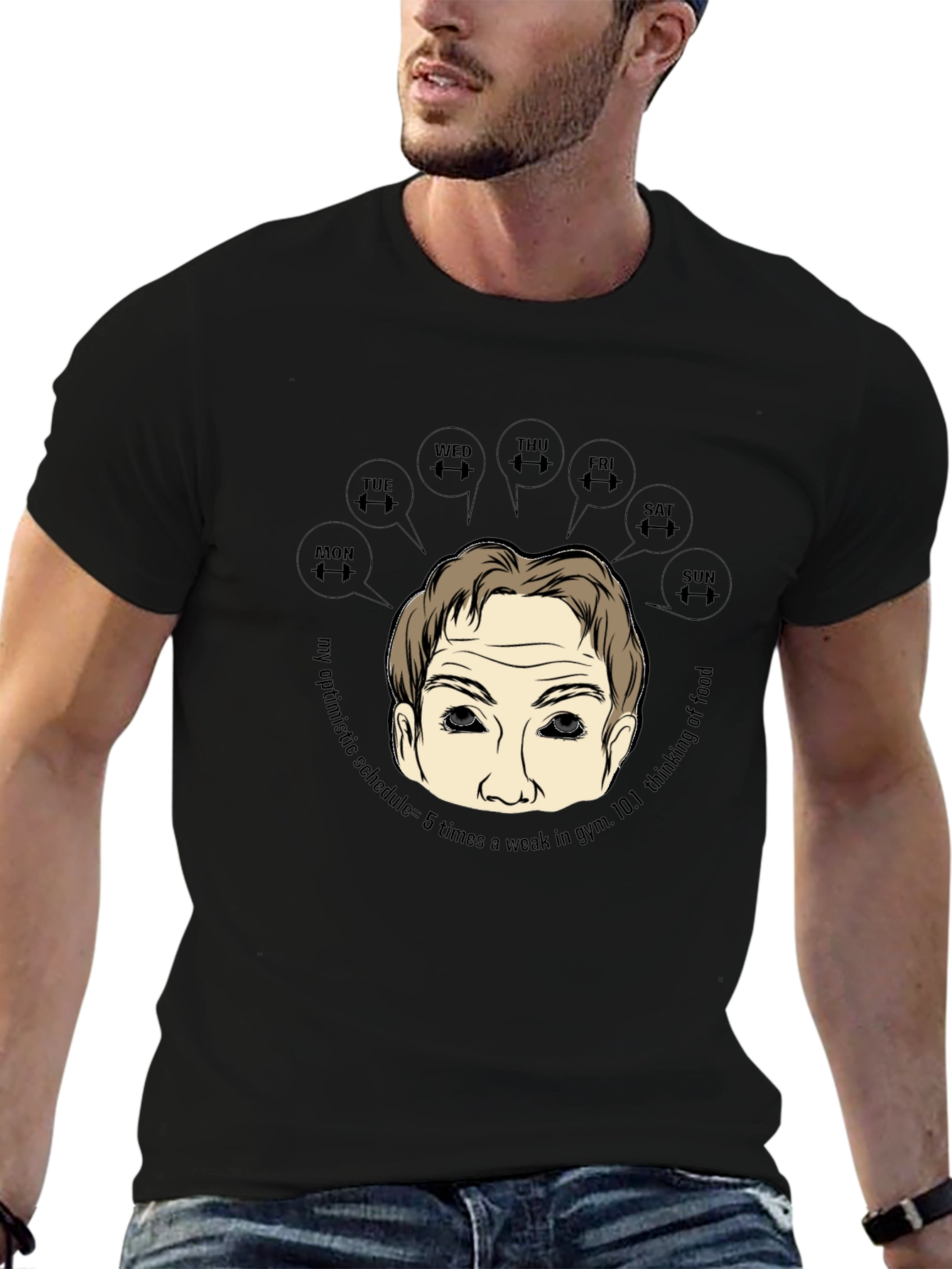 Gym Motivation T-Shirt: My Optimistic Schedule