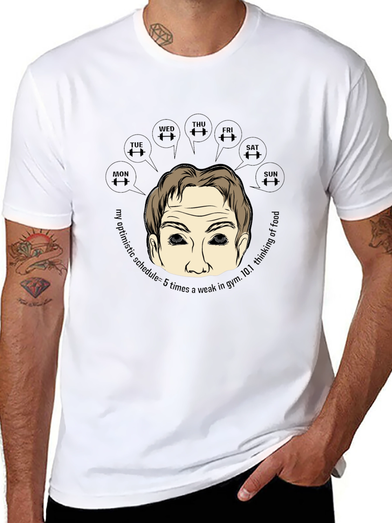 Gym Motivation T-Shirt: My Optimistic Schedule