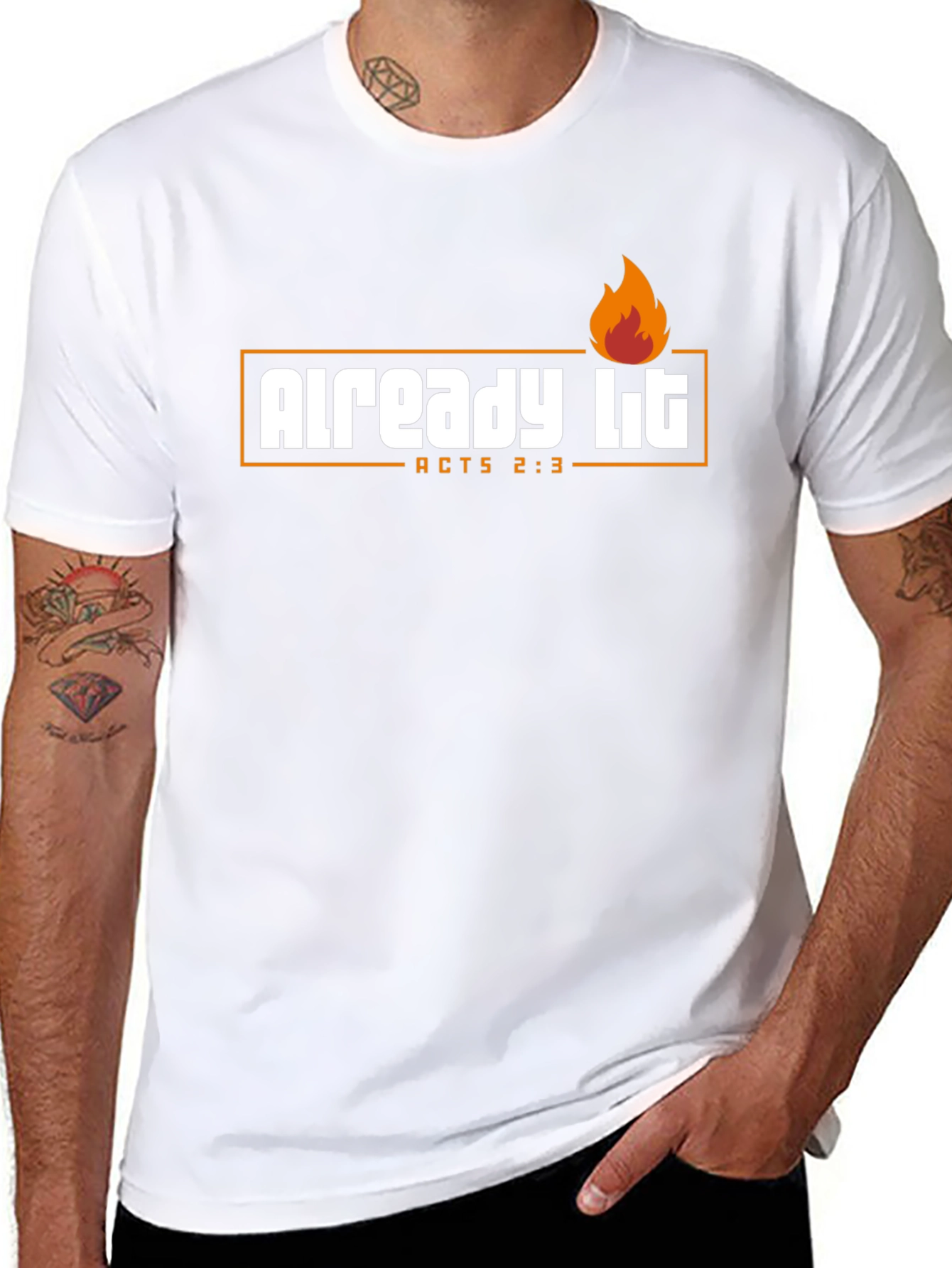Already Lit T-Shirt - Acts 2:3 - Religious Shirt