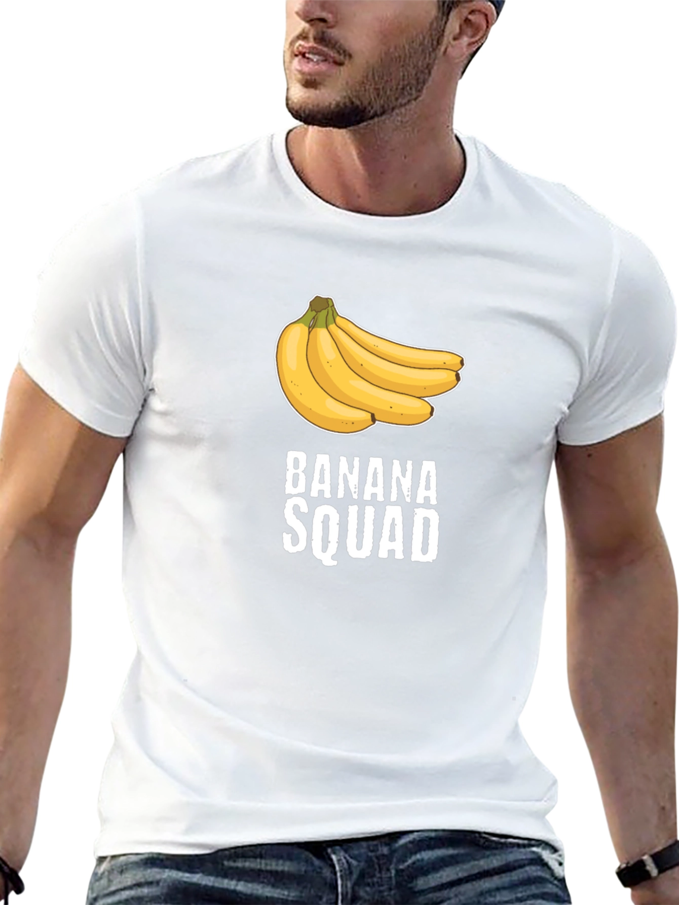 Banana Squad Graphic T-Shirt - Black Crew Neck Tee