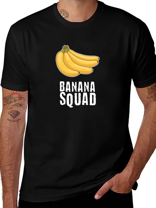 Banana Squad Graphic T-Shirt - Black Crew Neck Tee