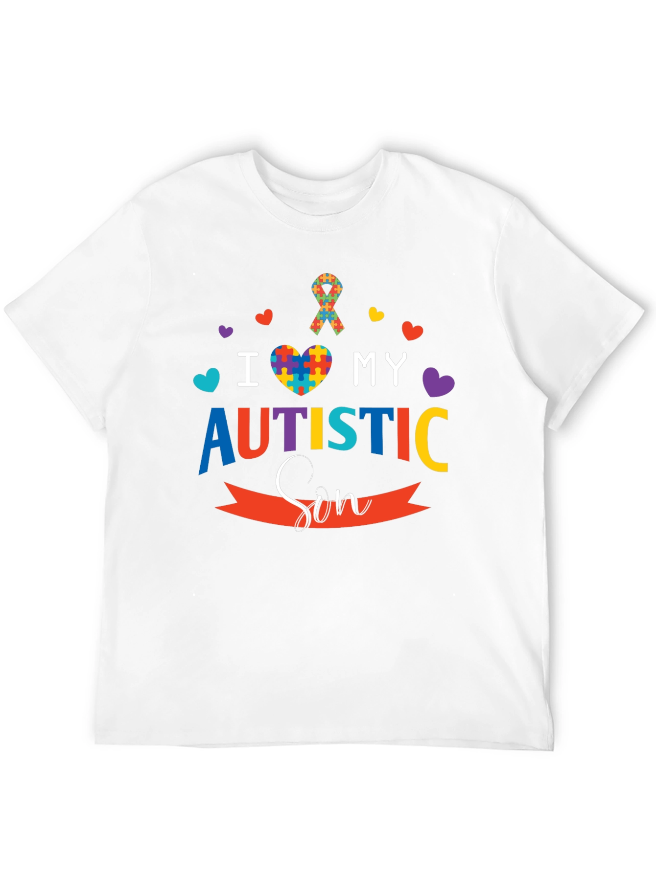 Autism Awareness T-Shirt - I Love My Autistic Son