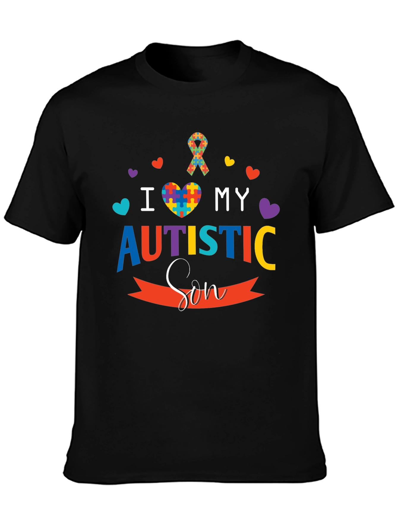 Autism Awareness T-Shirt - I Love My Autistic Son