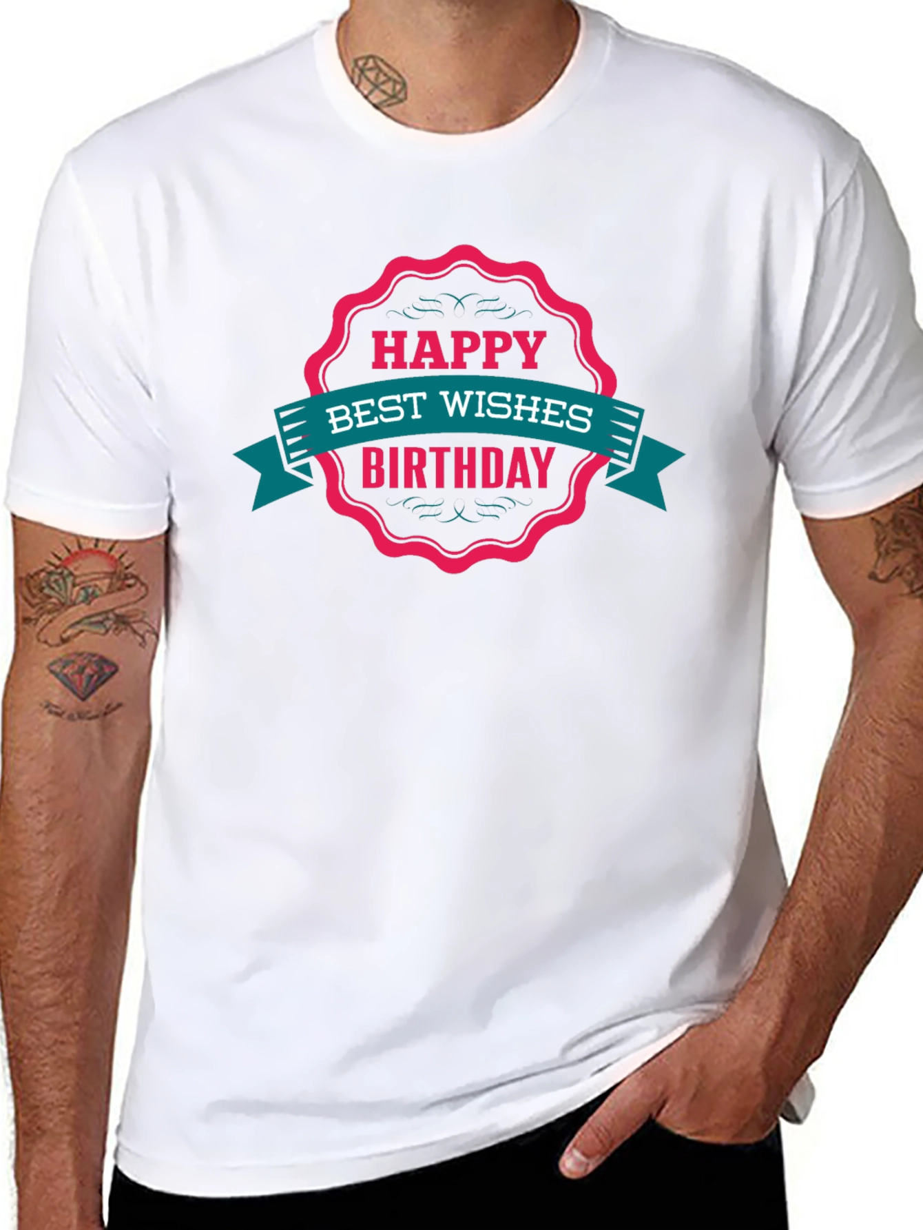 Happy Birthday Graphic Tee - Mens Short Sleeve