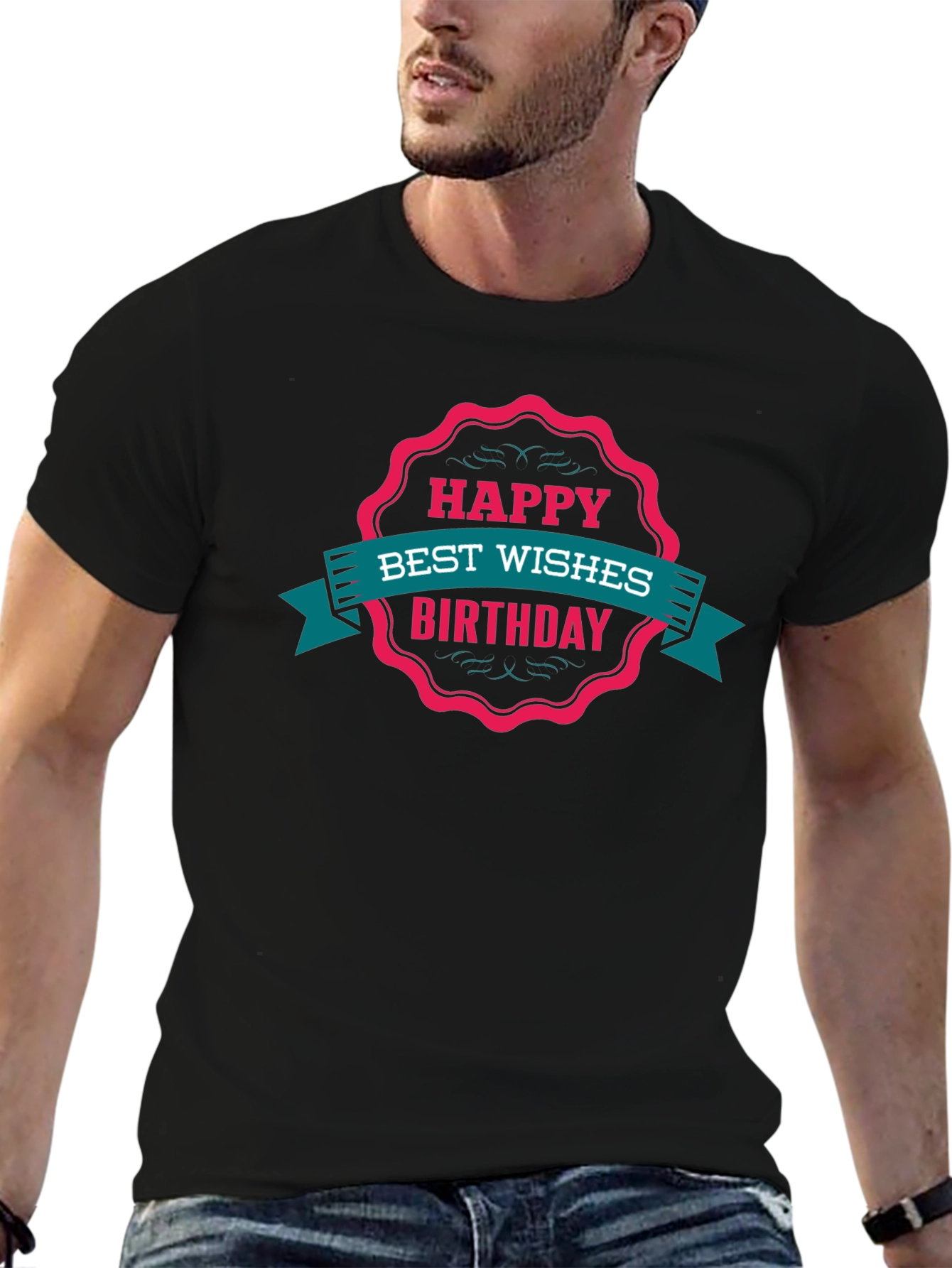 Happy Birthday Graphic Tee - Mens Short Sleeve