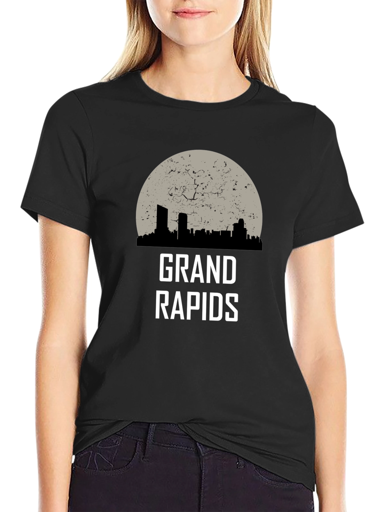 Grand Rapids Skyline Graphic Tee - Black