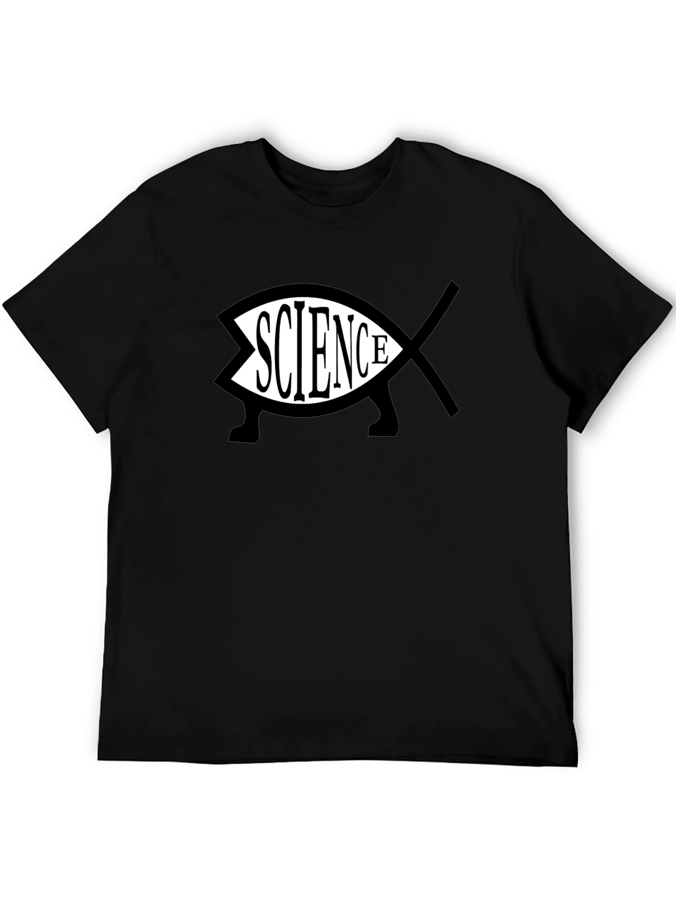 Science Fish Black T-Shirt