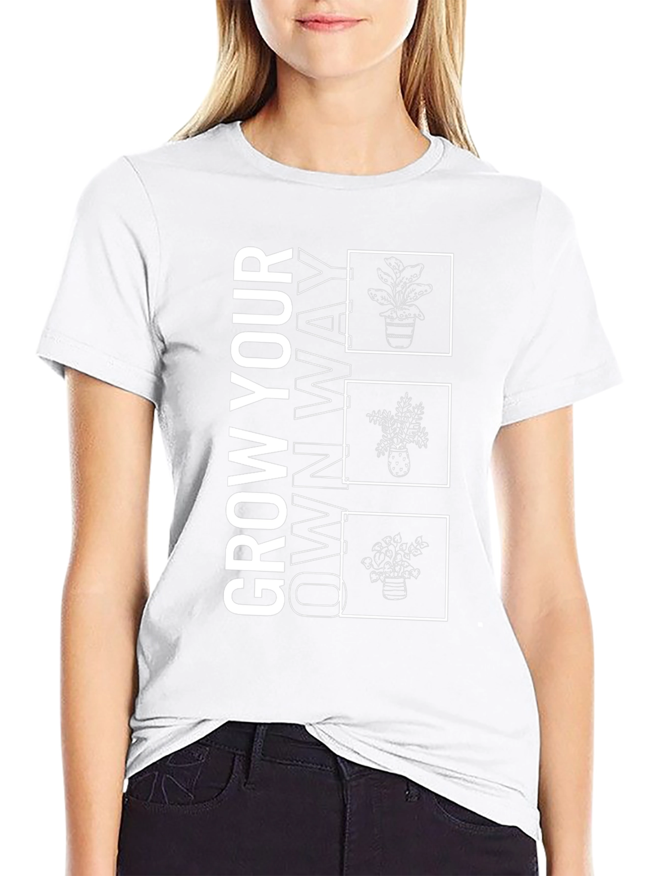 Grow Your Own Way T-Shirt - Unique Plant Design