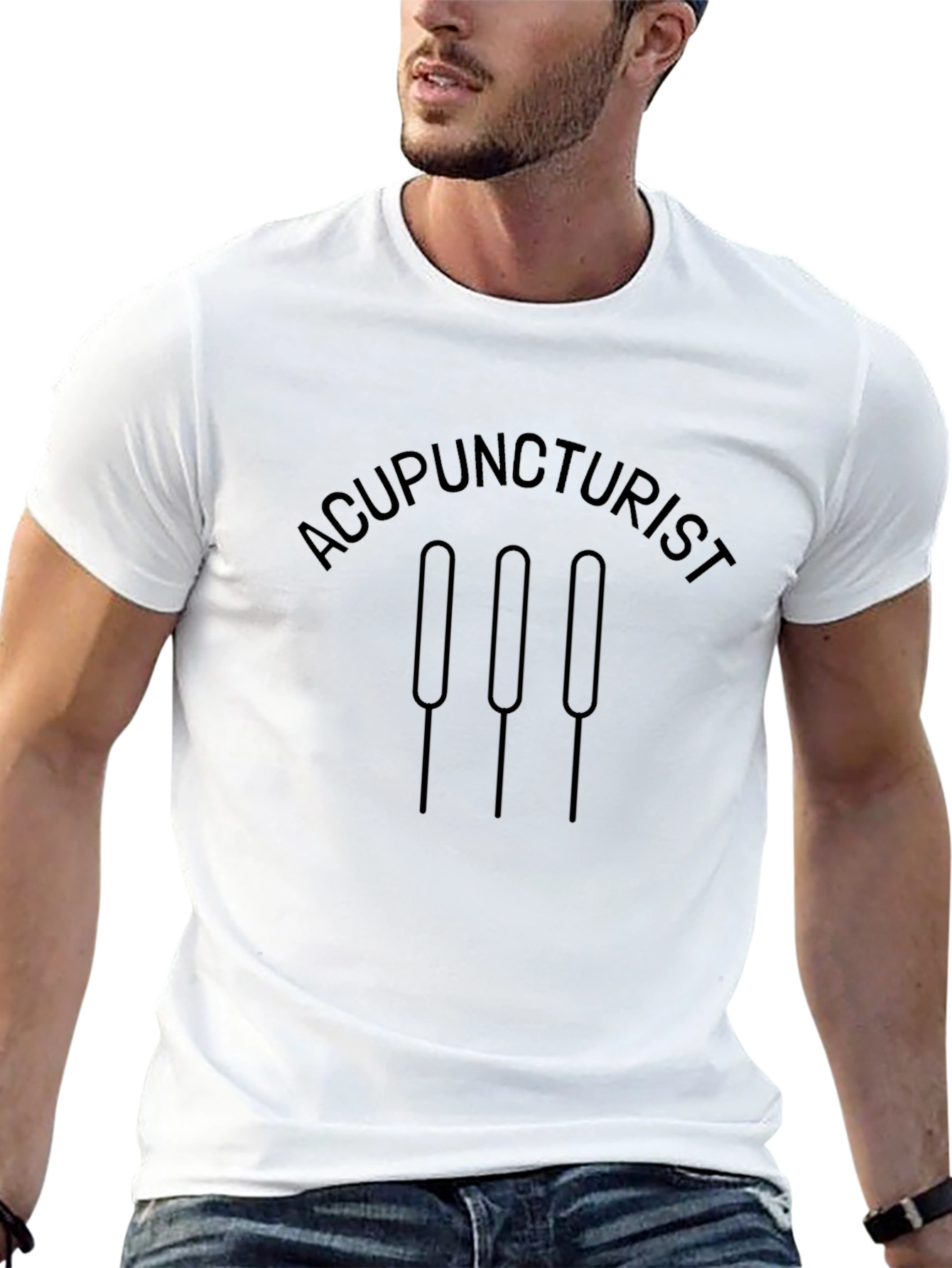 Acupuncturist Graphic Tee - Black Cotton T-Shirt