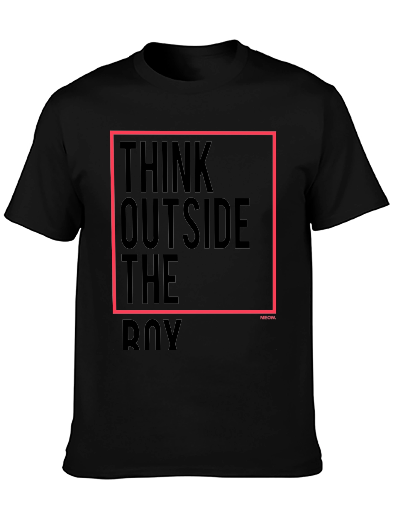 Think Outside the Box Black Graphic Tee