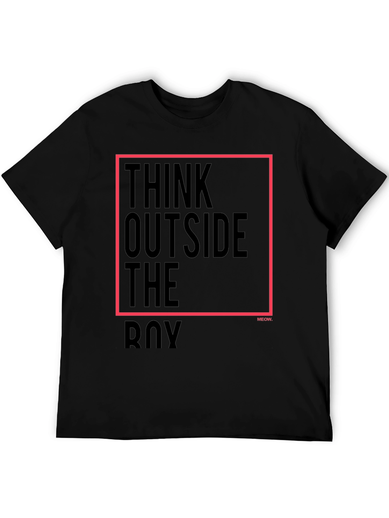 Think Outside the Box Black Graphic Tee