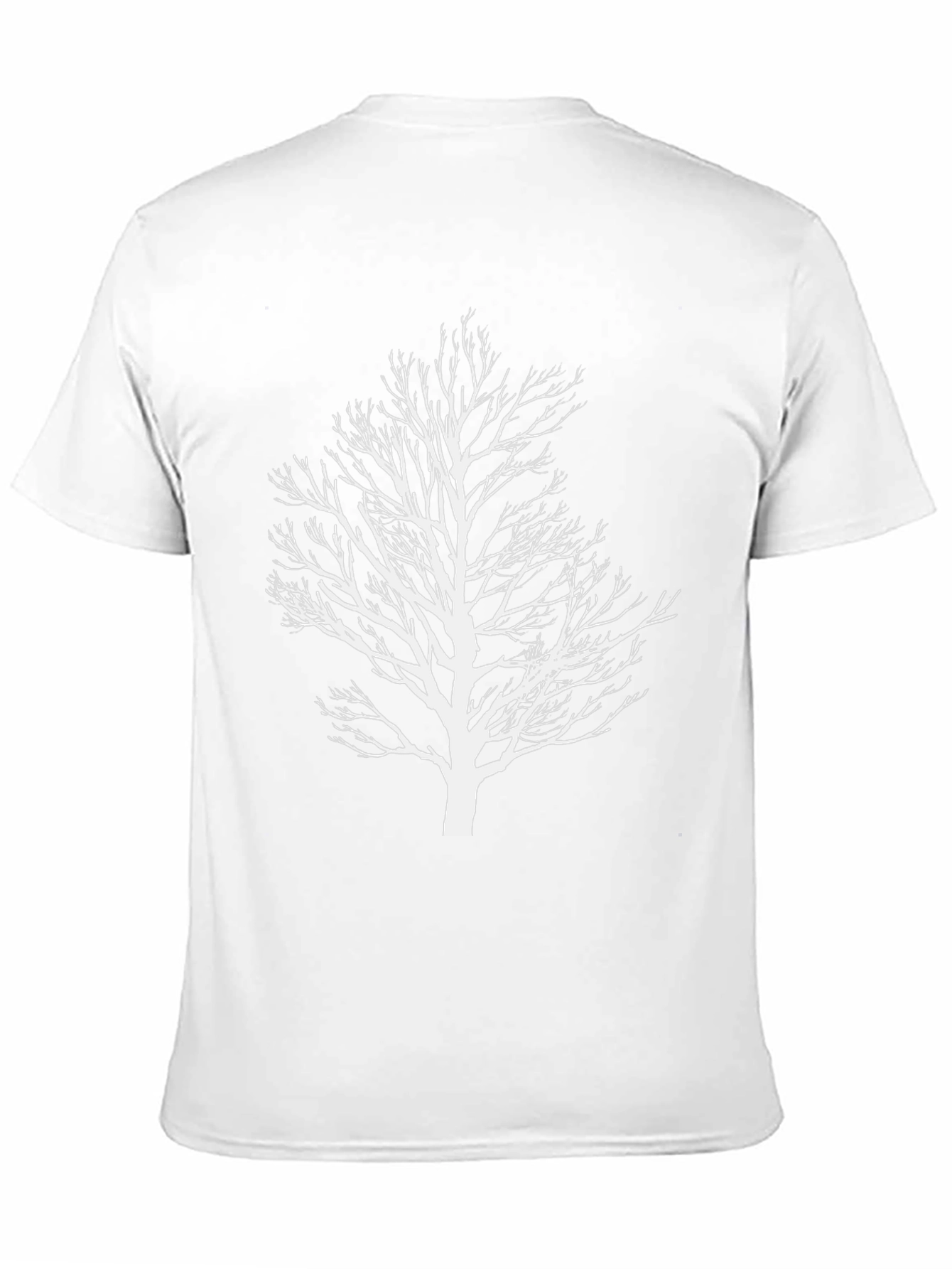 Abstract Tree Graphic Tee - Black Cotton Shirt