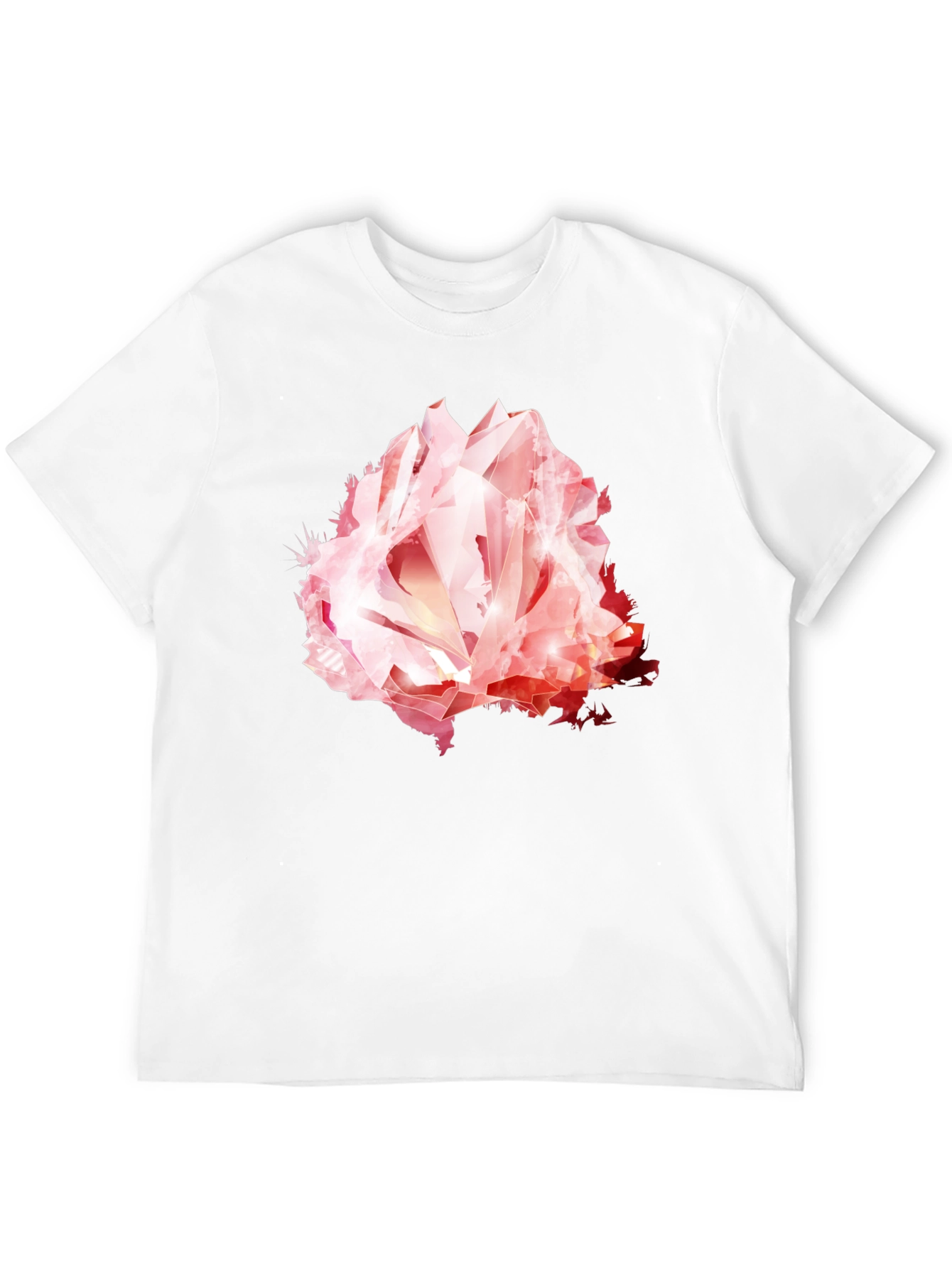 Geometric Crystal Rose Graphic Tee