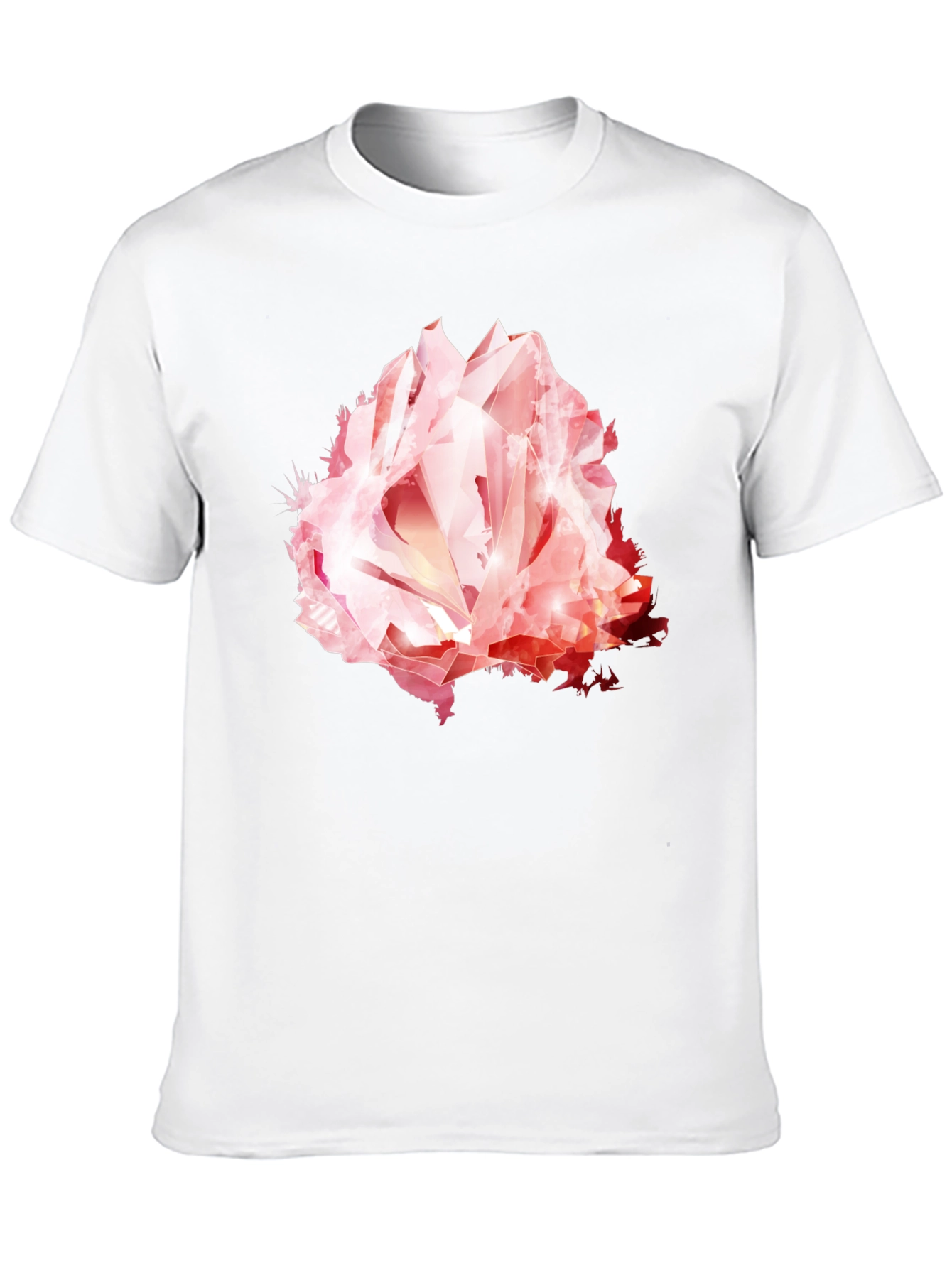 Geometric Crystal Rose Graphic Tee