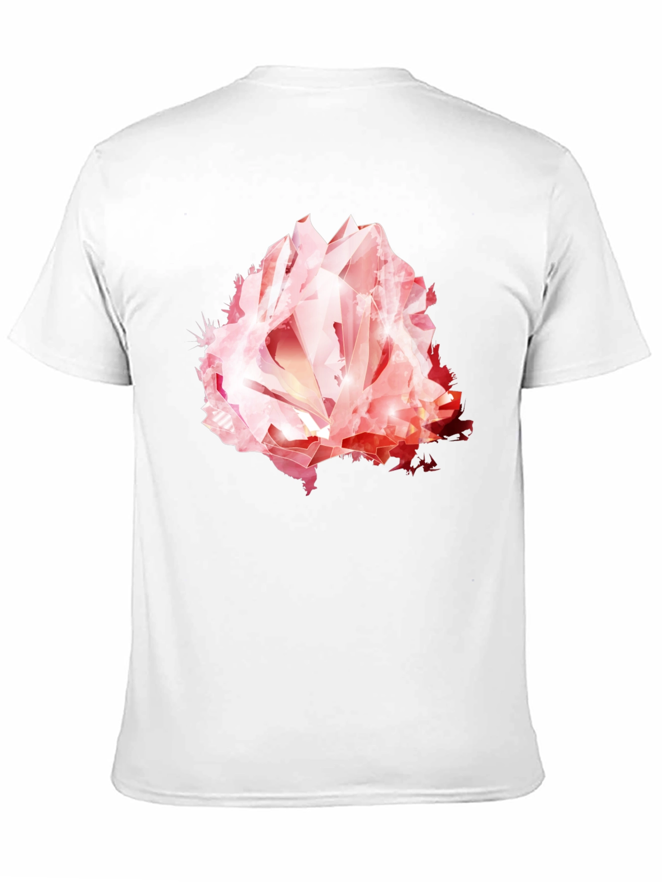 Geometric Crystal Rose Graphic Tee