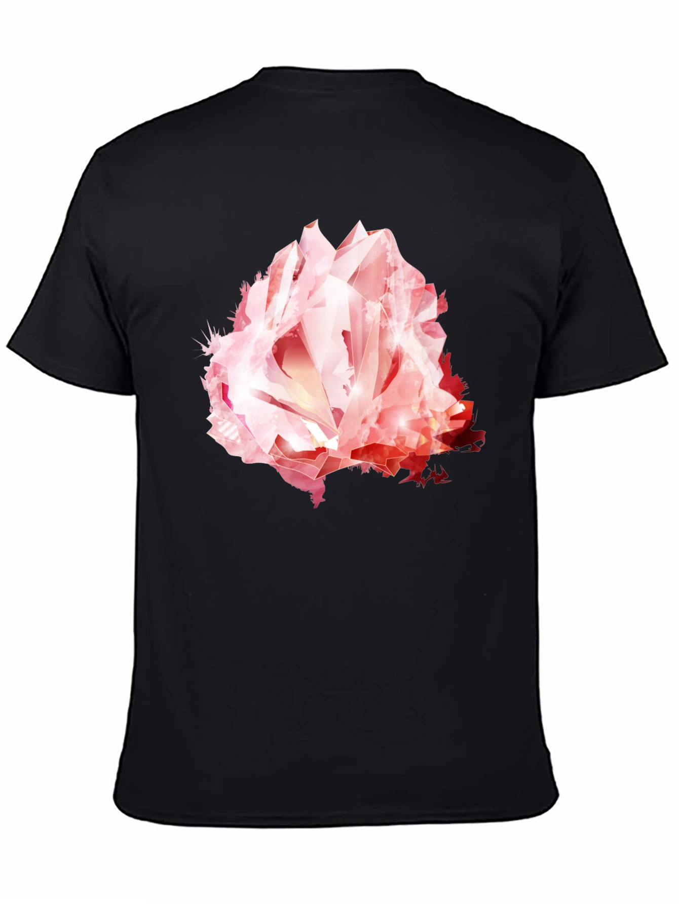 Geometric Crystal Rose Graphic Tee