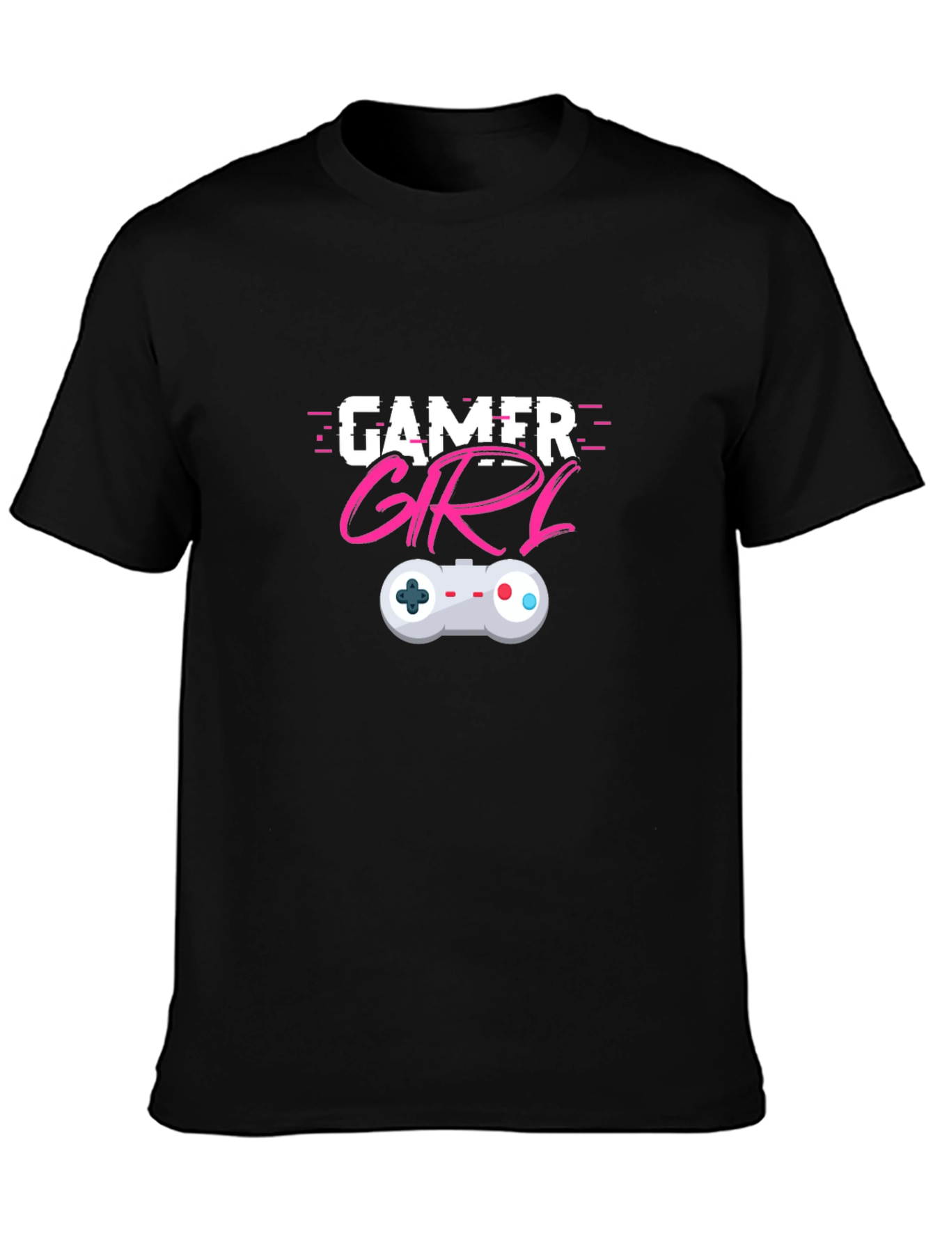 Gamer Girl T-Shirt - Black Cotton Blend