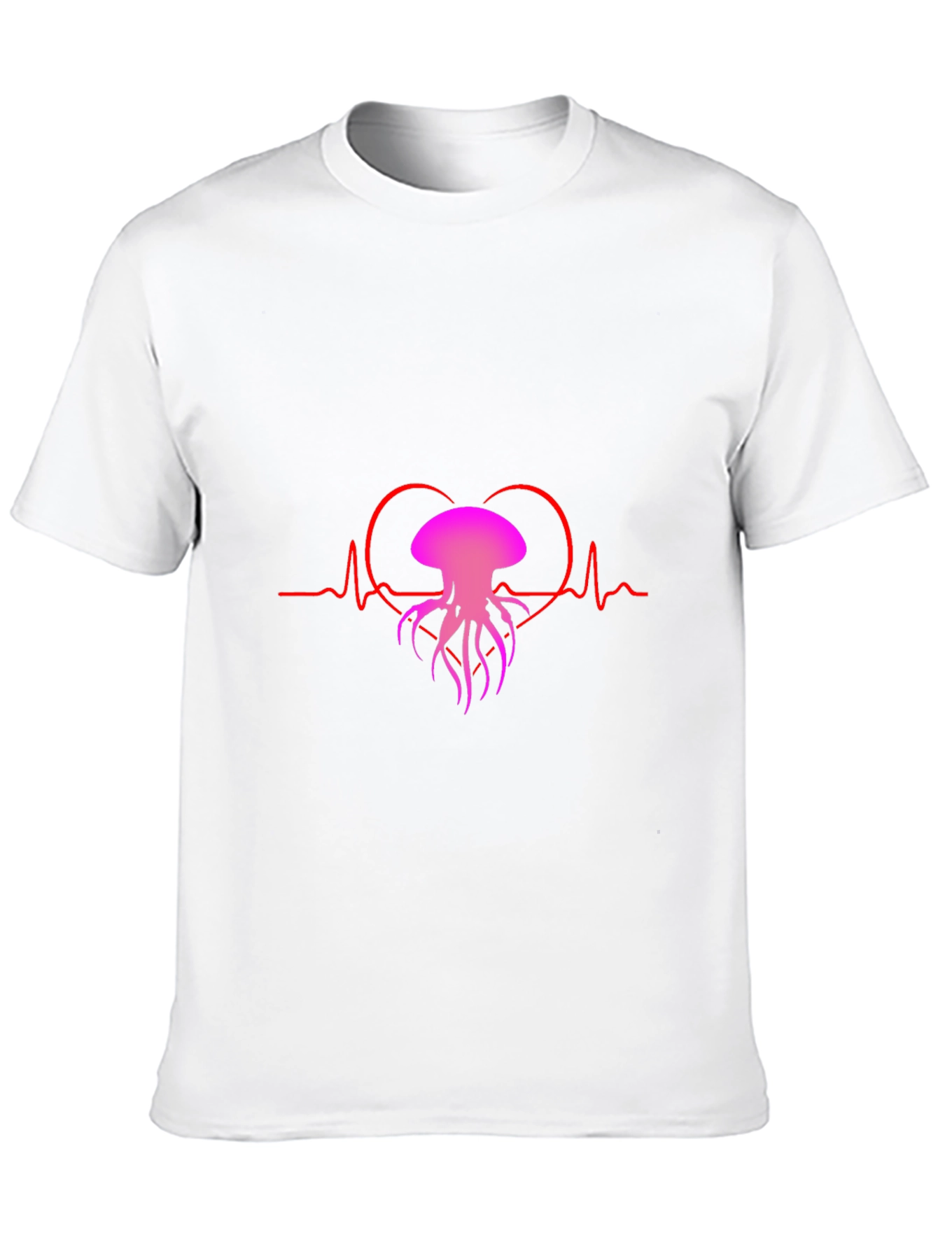 Heartbeat Jellyfish Graphic Tee - Black