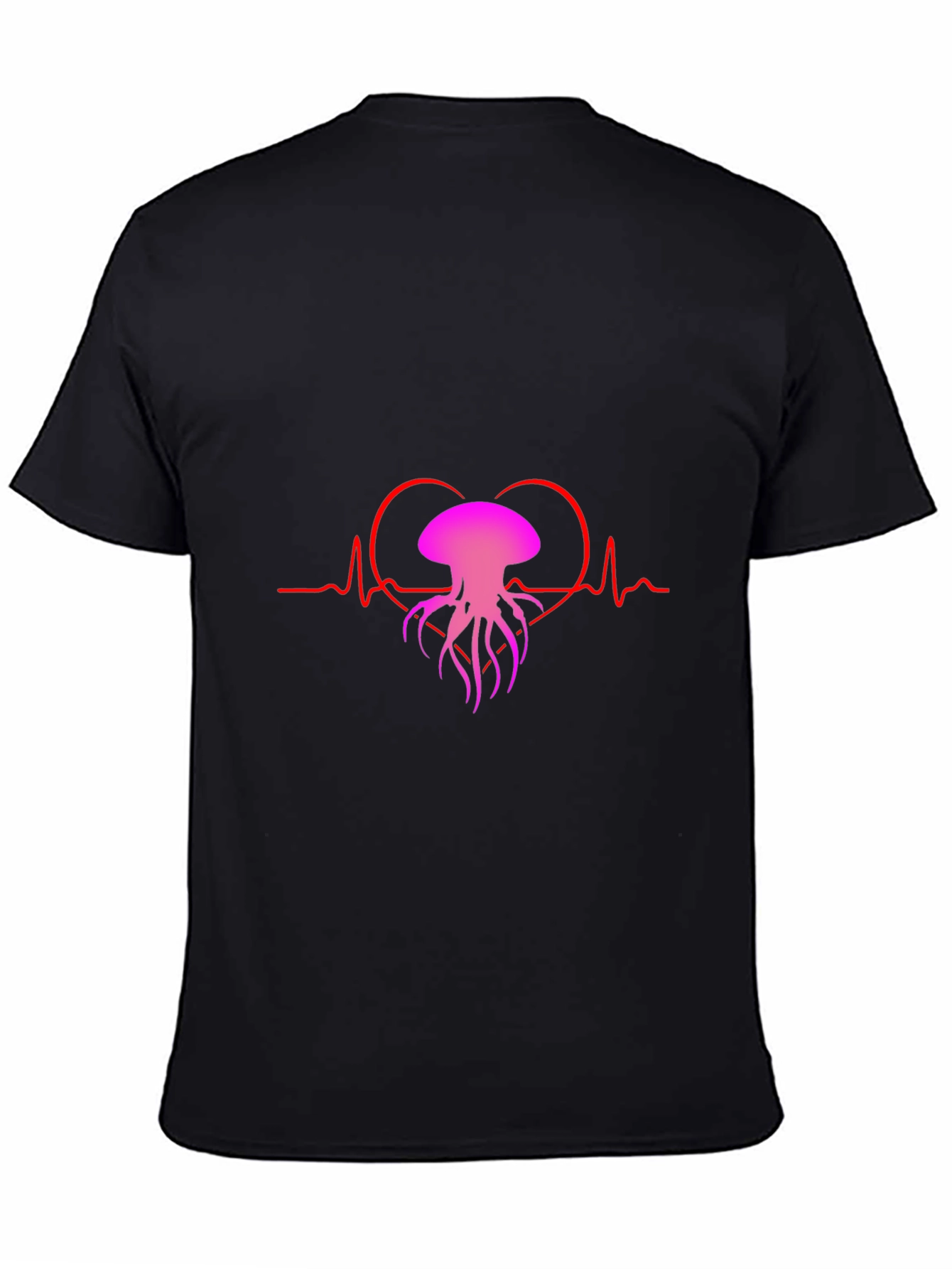 Heartbeat Jellyfish Graphic Tee - Black
