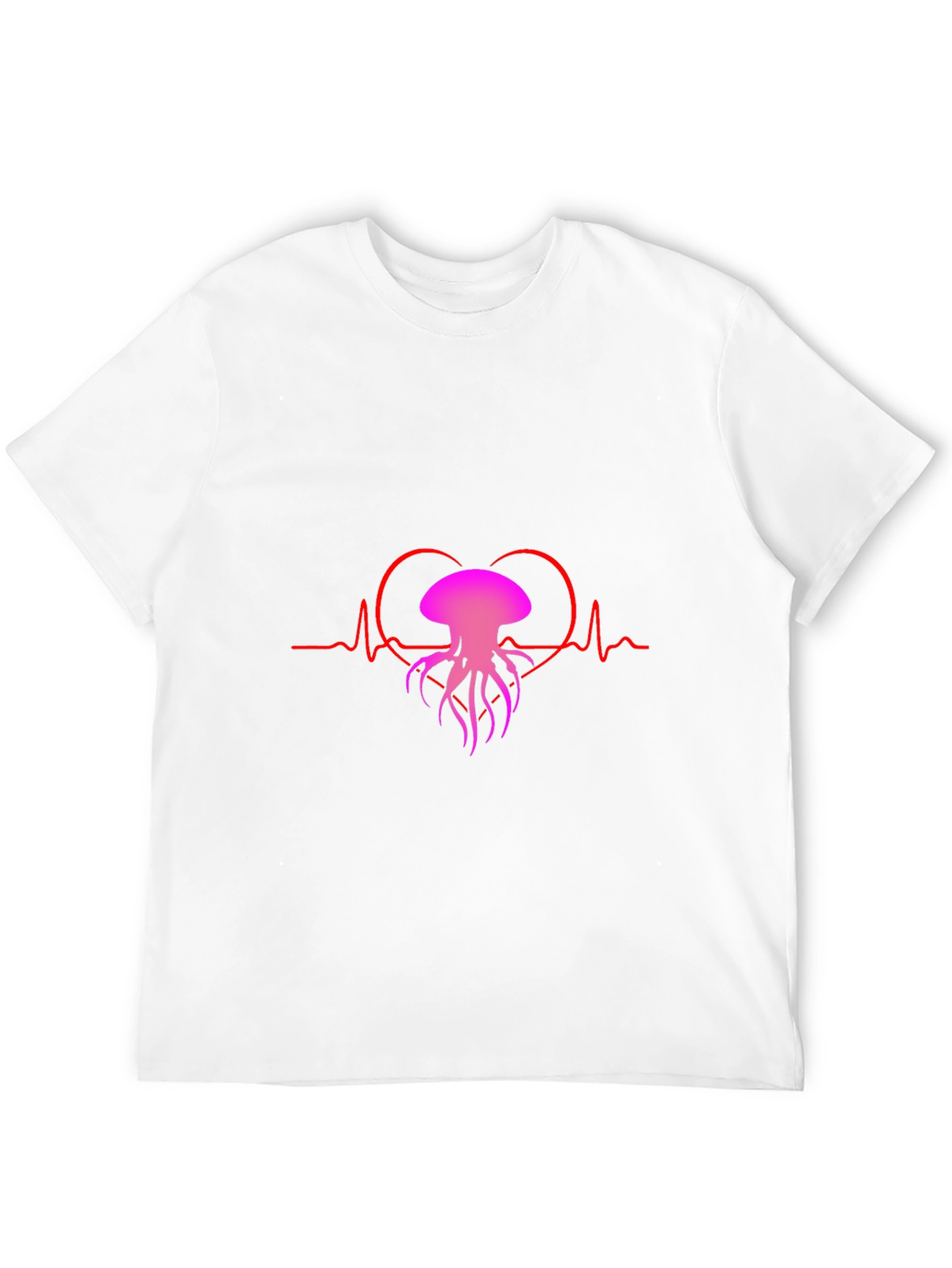 Heartbeat Jellyfish Graphic Tee - Black