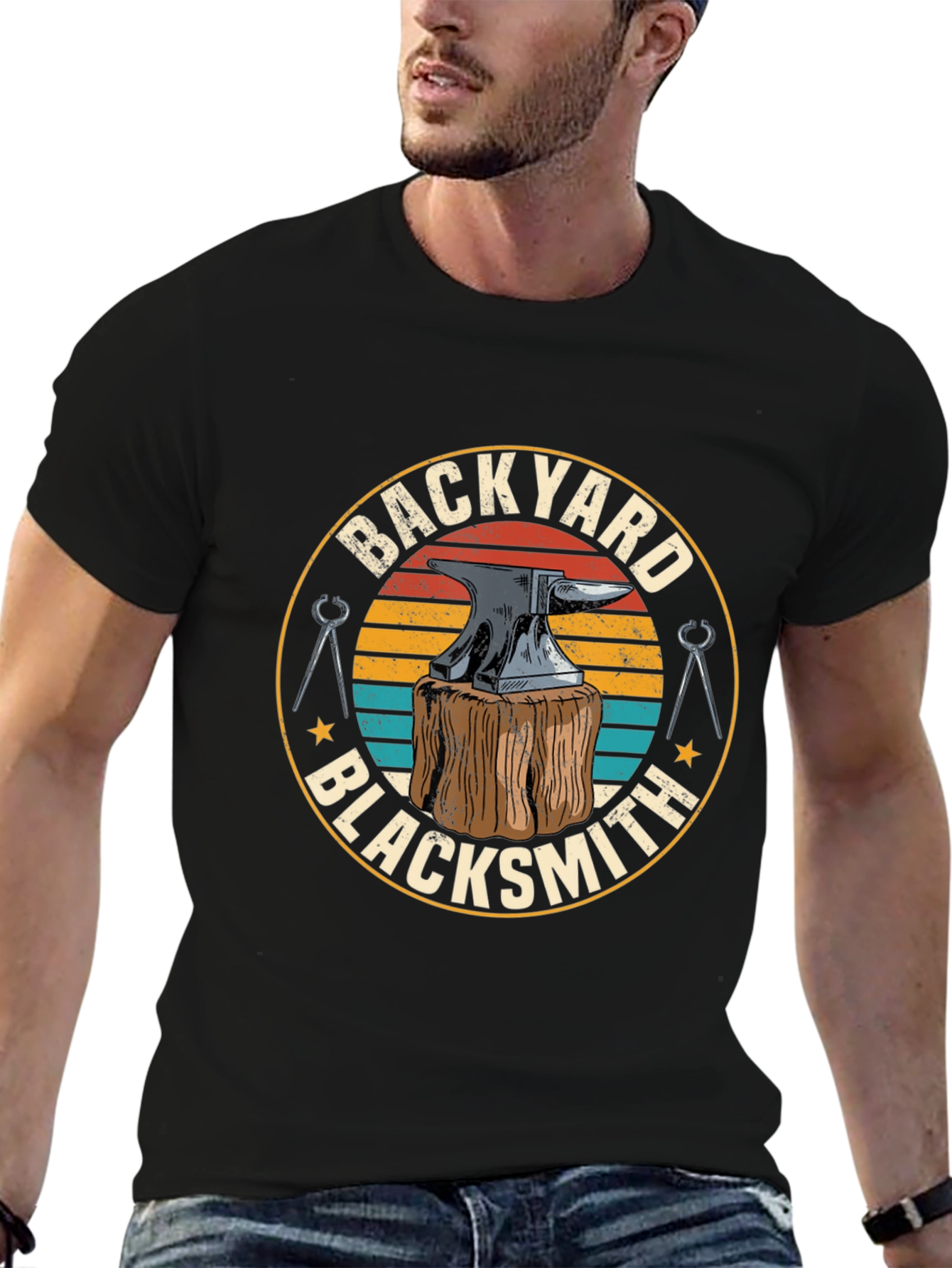 Backyard Blacksmith T-Shirt - Anvil Design