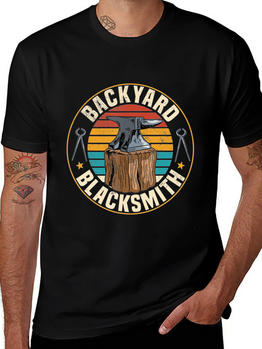 Backyard Blacksmith T-Shirt - Anvil Design