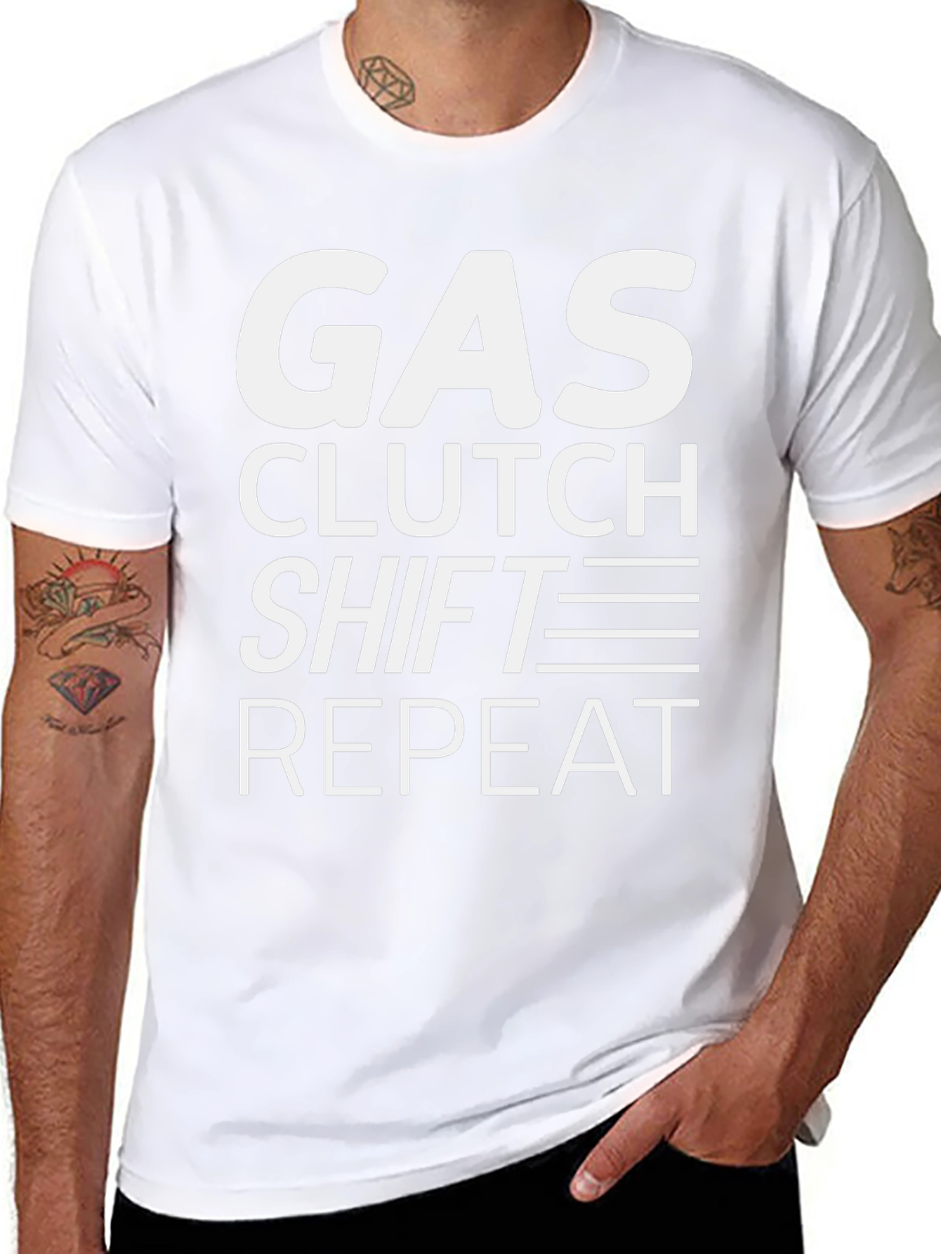 Gas Clutch Shift Repeat Graphic Tee