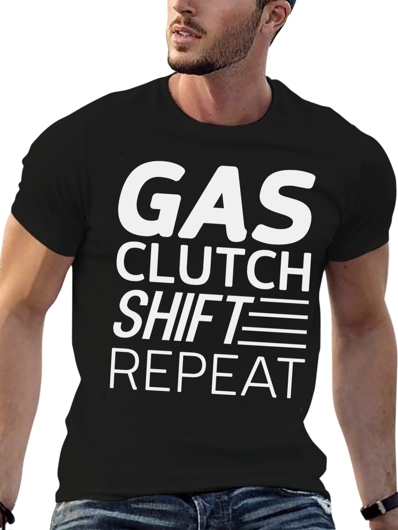 Gas Clutch Shift Repeat Graphic Tee