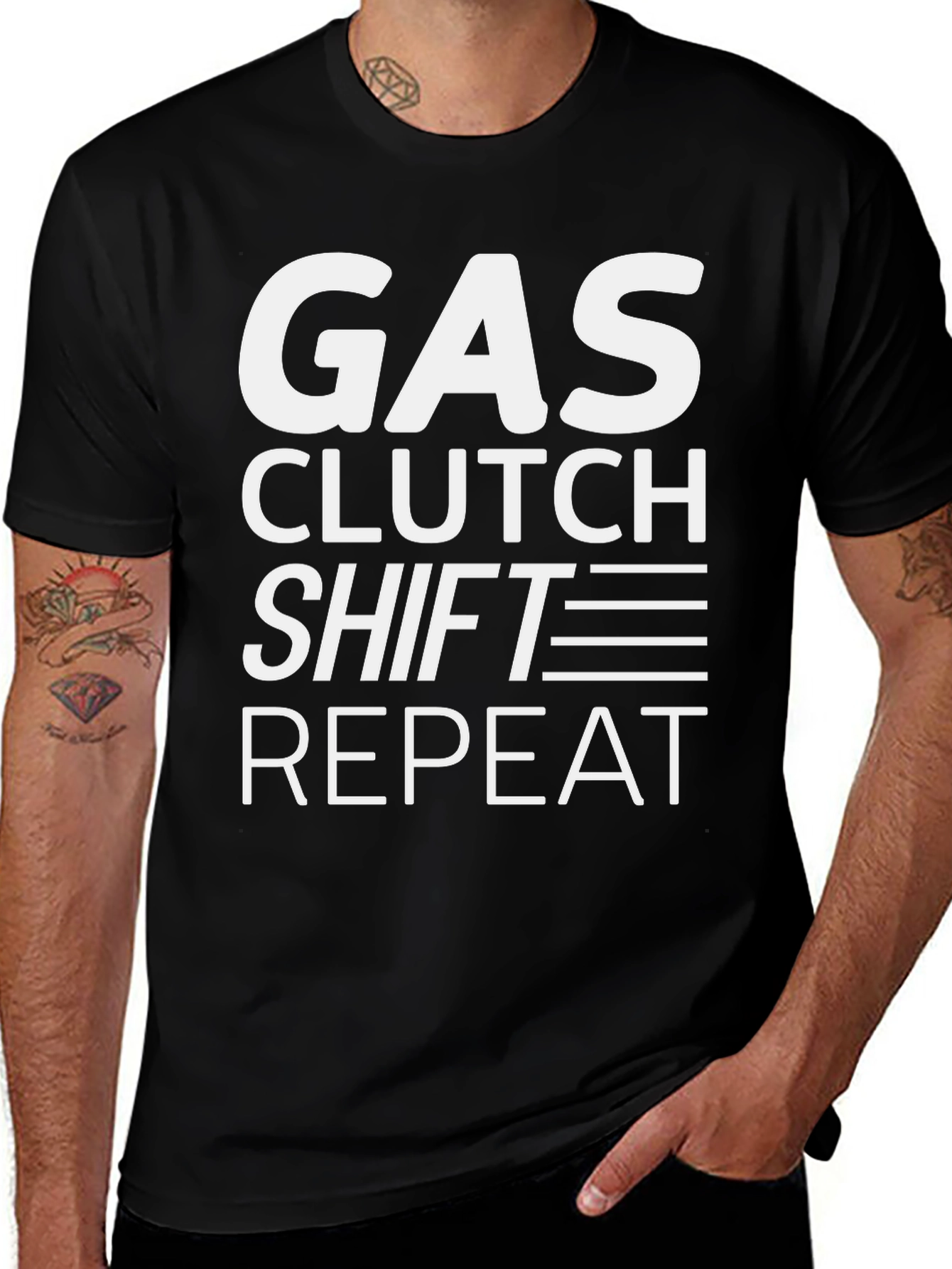 Gas Clutch Shift Repeat Graphic Tee
