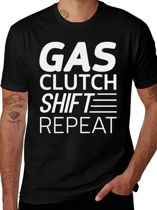 Gas Clutch Shift Repeat Graphic Tee