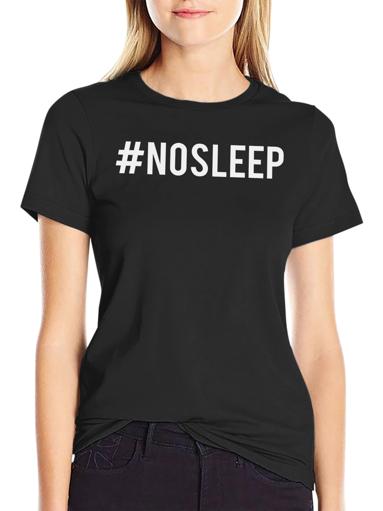 #NOSLEEP Black Graphic Tee - Trendy & Comfortable