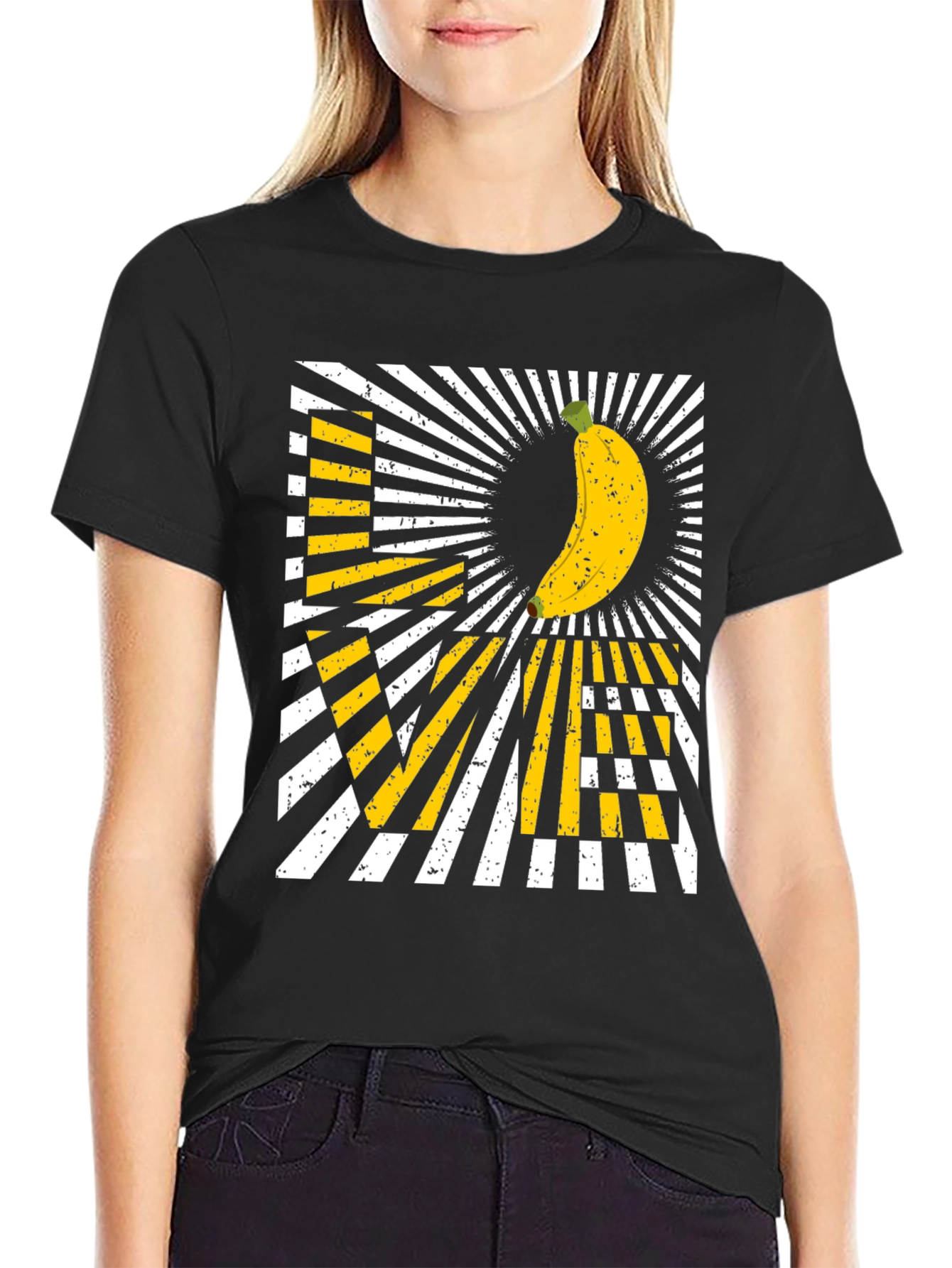 Banana Love Graphic T-Shirt - Mens Black Tee