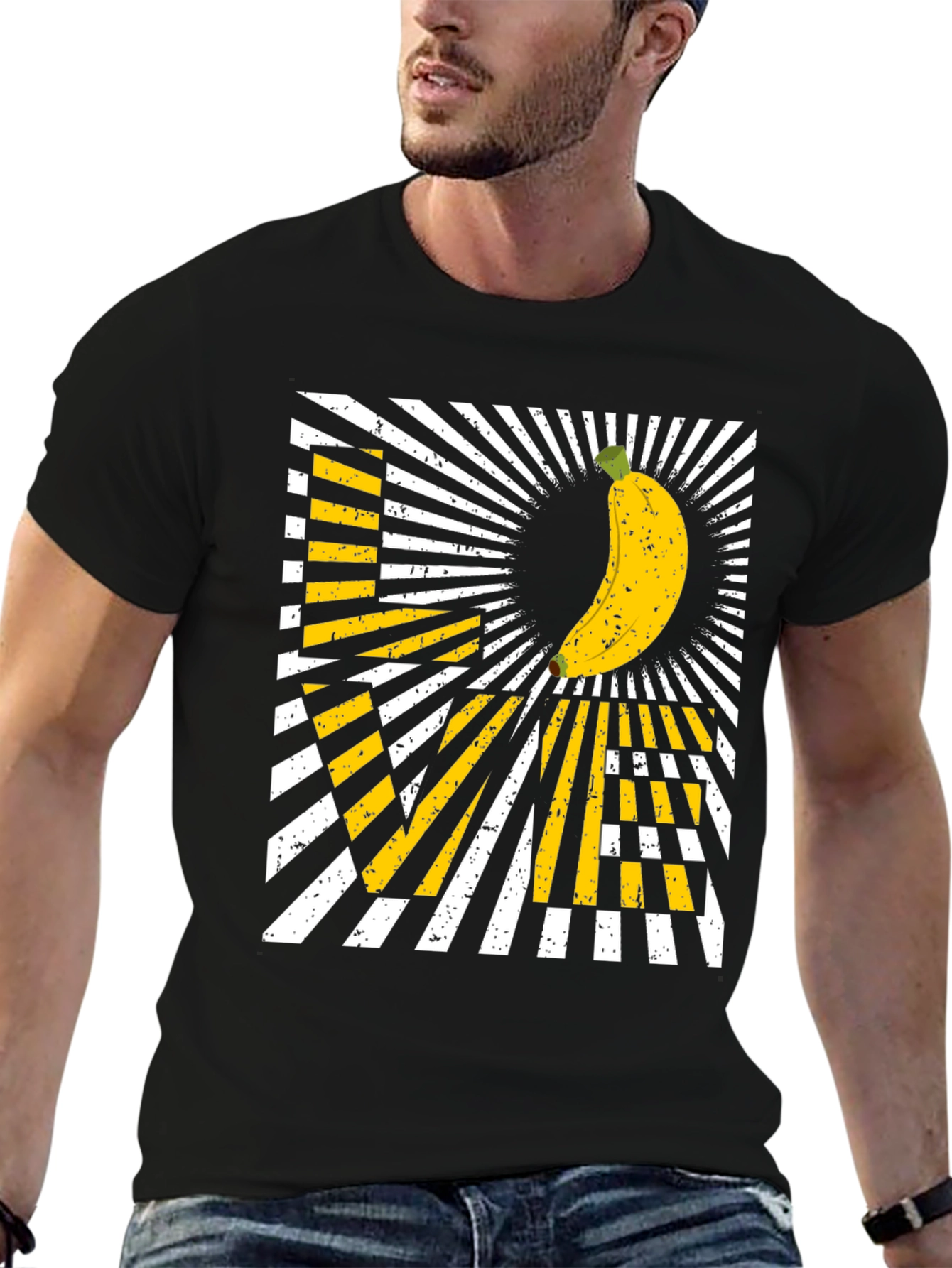Banana Love Graphic T-Shirt - Mens Black Tee