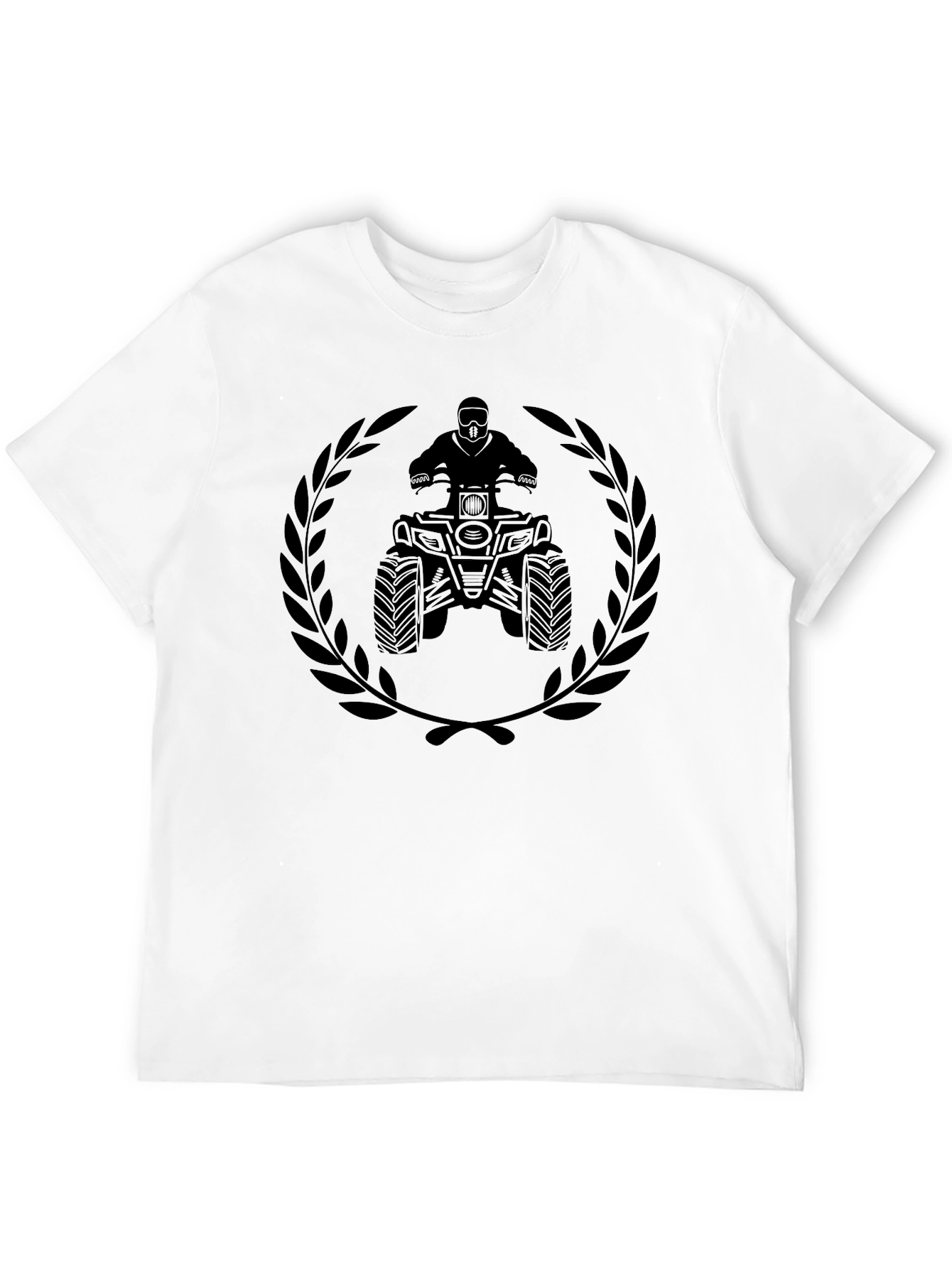 ATV Rider Graphic Tee - Black Cotton T-Shirt