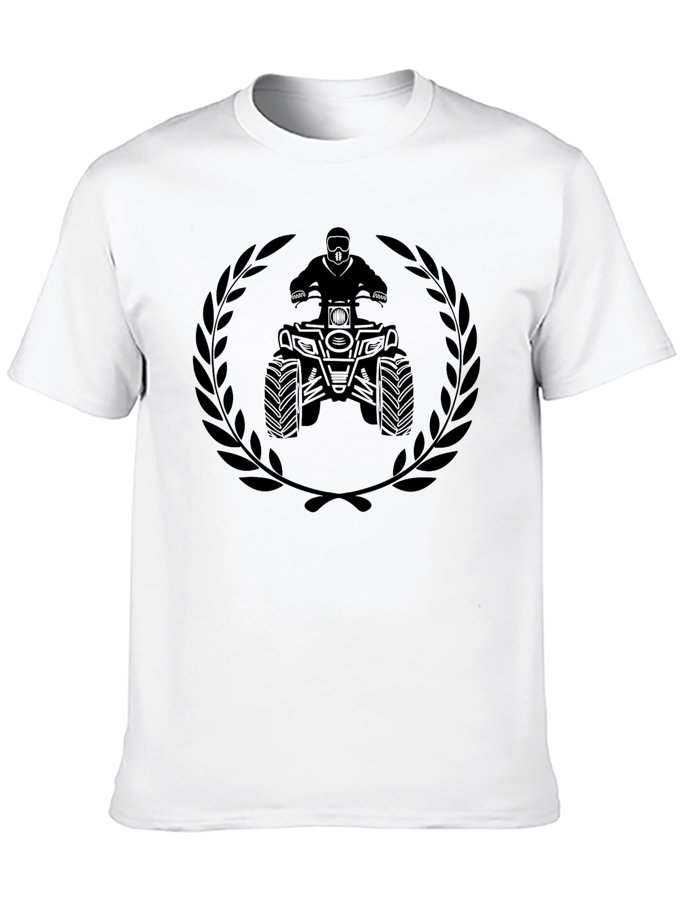ATV Rider Graphic Tee - Black Cotton T-Shirt