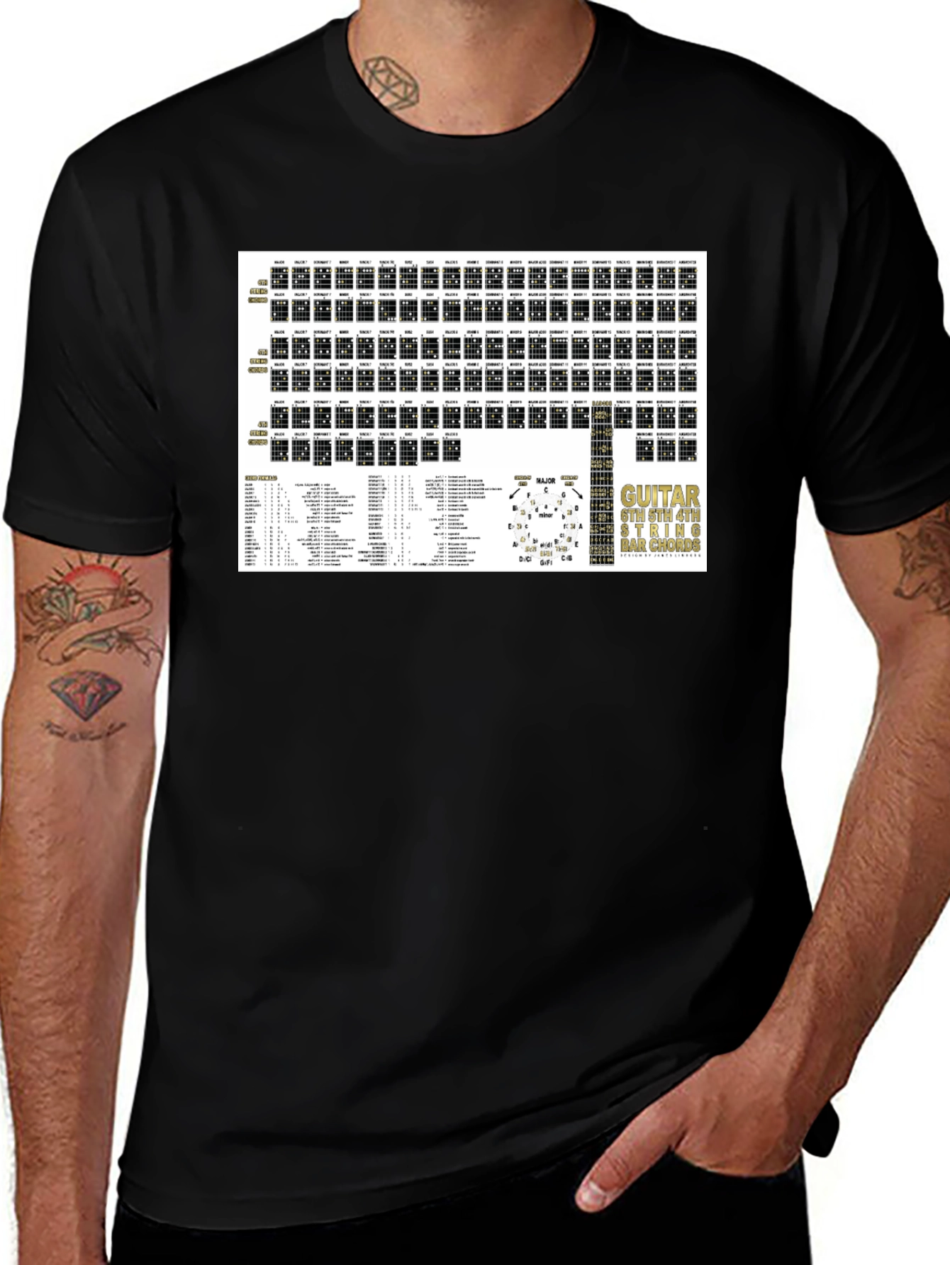 Guitar Chord Chart T-Shirt - Musicians Essential