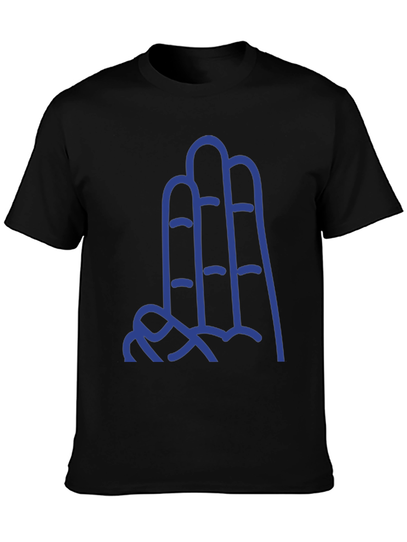 Abstract Blue Mountain Range Graphic T-Shirt