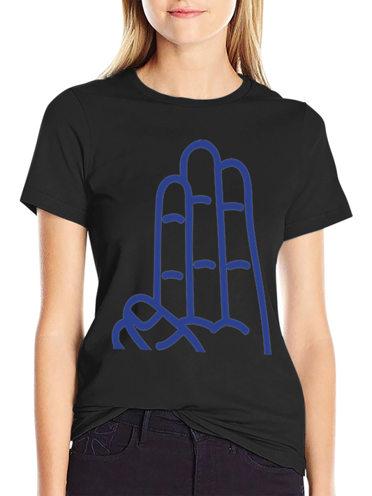 Abstract Blue Mountain Range Graphic T-Shirt