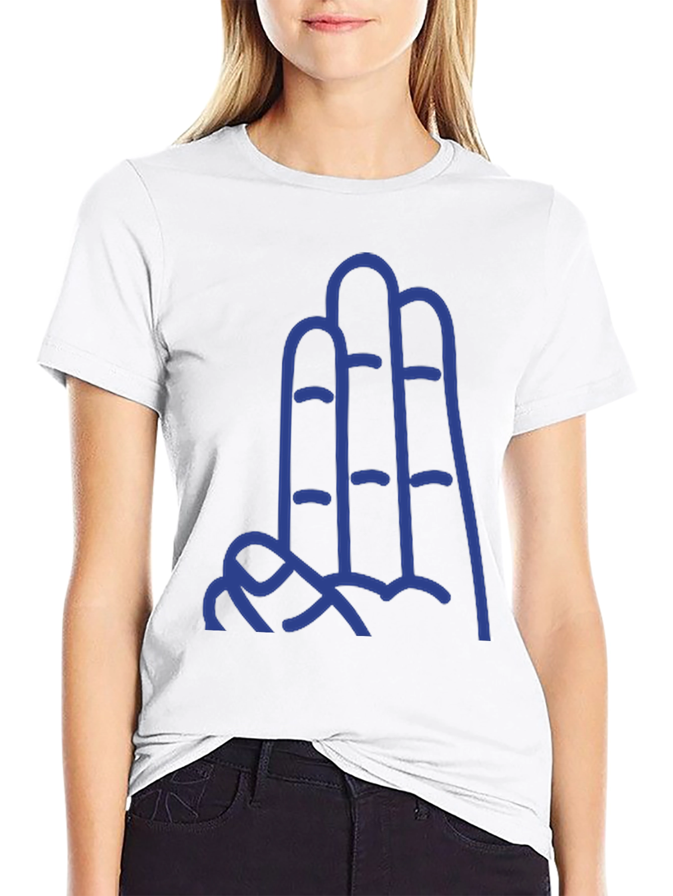 Abstract Blue Mountain Range Graphic T-Shirt