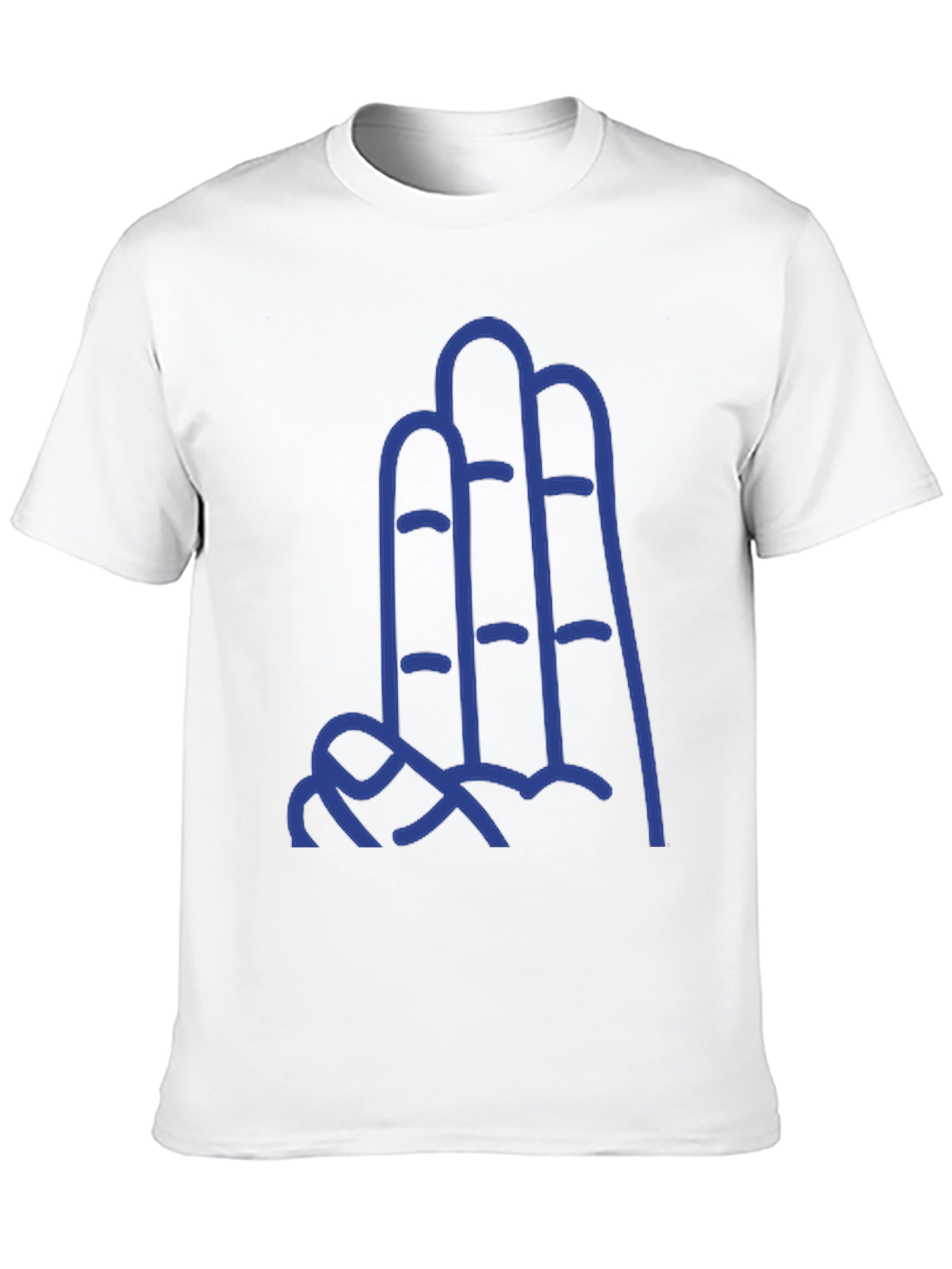 Abstract Blue Mountain Range Graphic T-Shirt