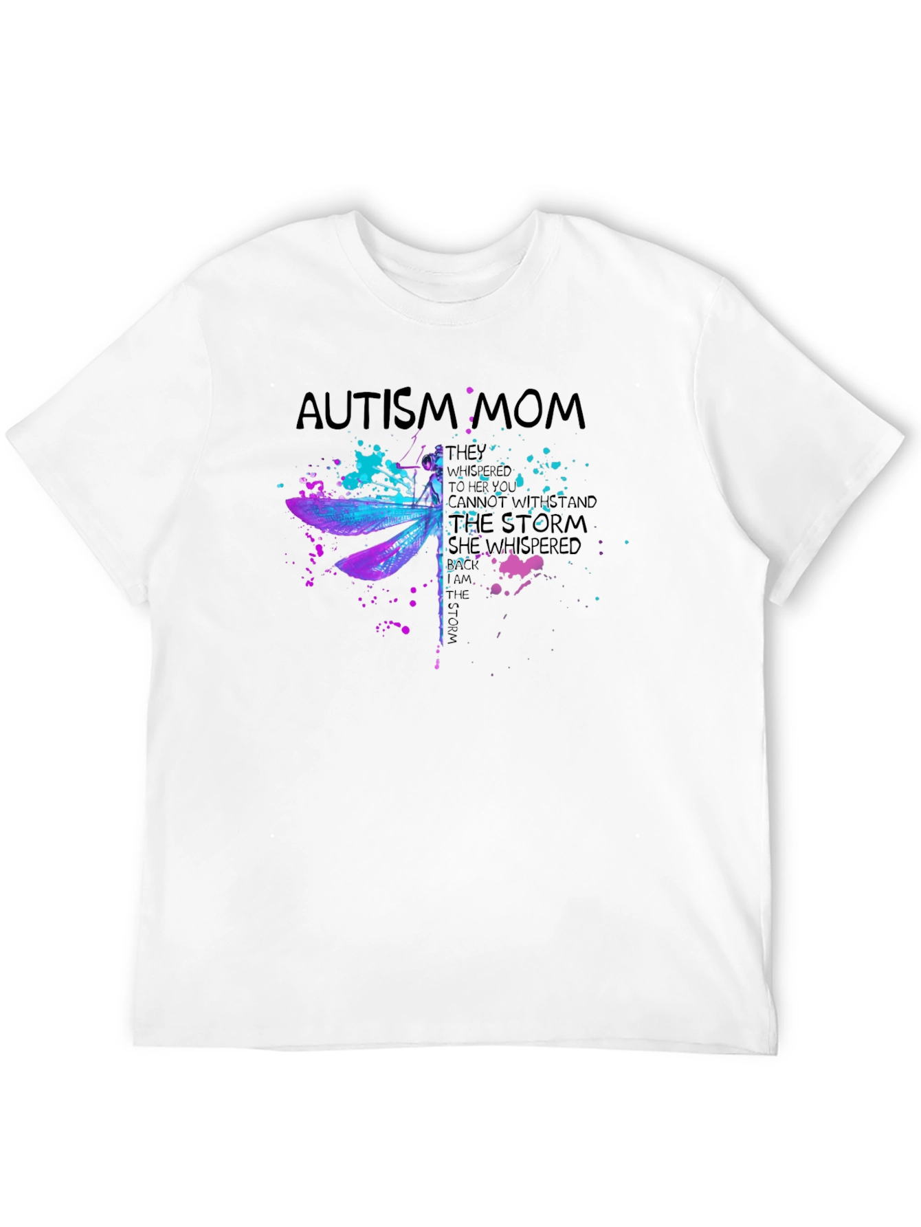 Autism Mom Dragonfly T-Shirt - Inspirational Design