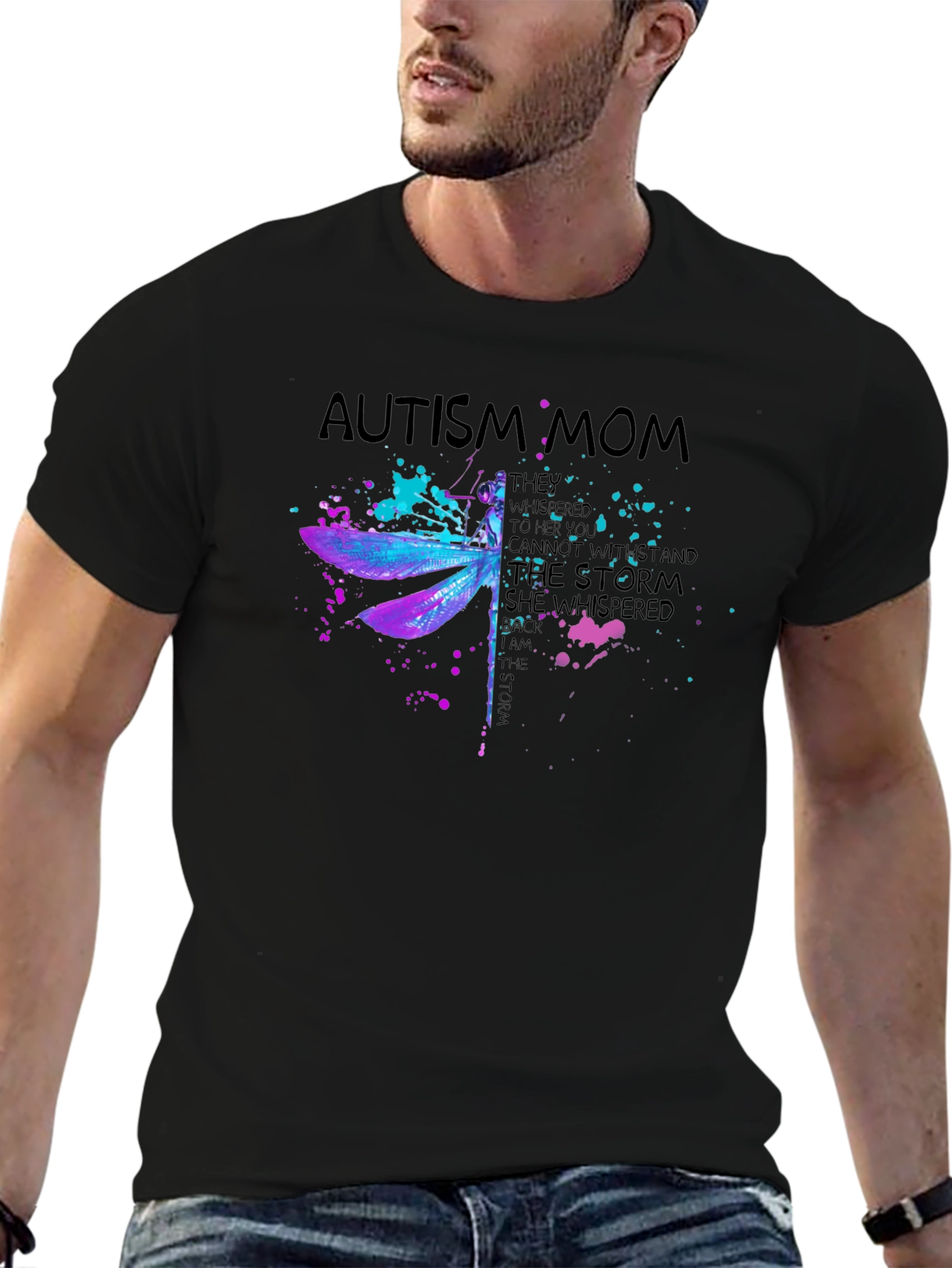 Autism Mom Dragonfly T-Shirt - Inspirational Design